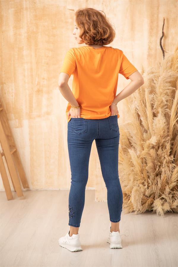 EXMOOD 1022 SLİM İŞLEMELİ JEANS