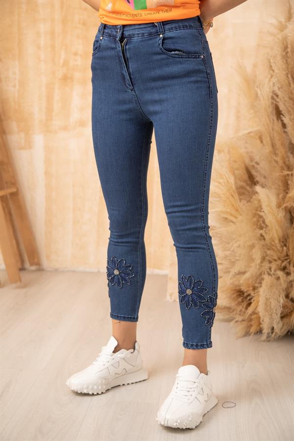 EXMOOD 1022 SLİM İŞLEMELİ JEANS
