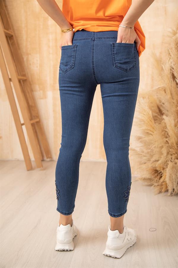EXMOOD 1022 SLİM İŞLEMELİ JEANS