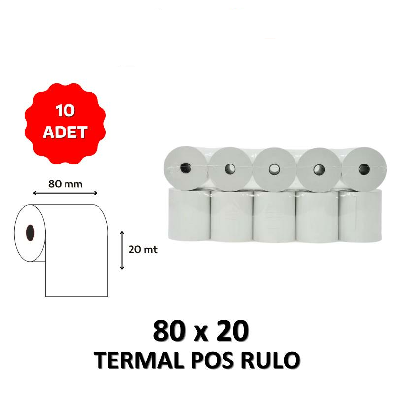80mmx20mt Termal Rulo ZQ320