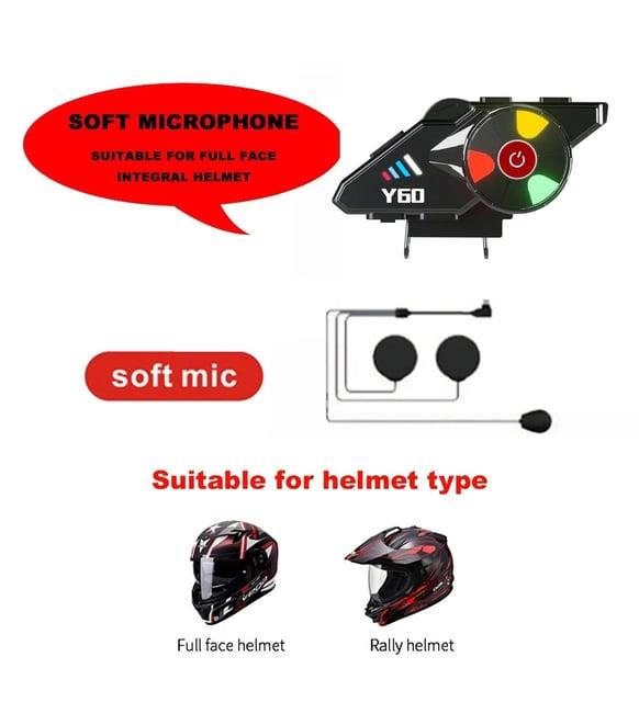BLIC Y60 Kablosuz Motor Kurye Kask Kulaklık Bluetooth Motosiklet Kulaklık