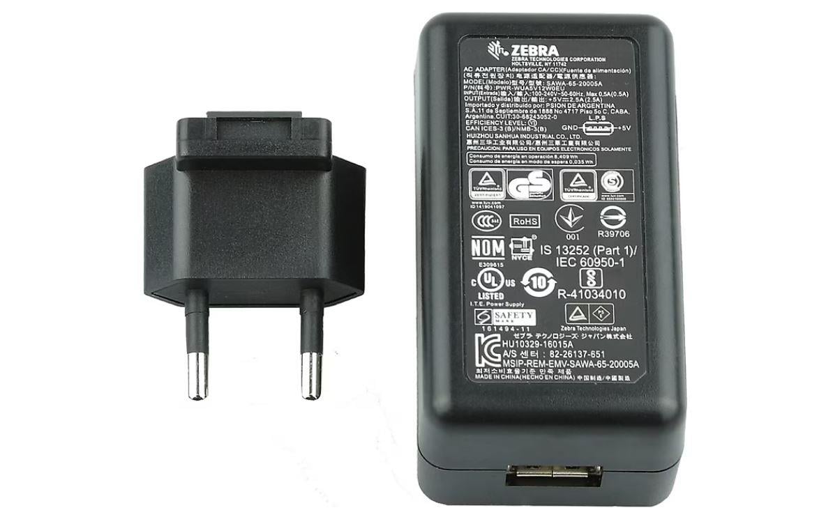 PWR-WUA5V12W0EU Zebra Zq320-Tc51-Tc57-Tc26 Usb Güç Adaptörü Muadil ve Type C Kablo