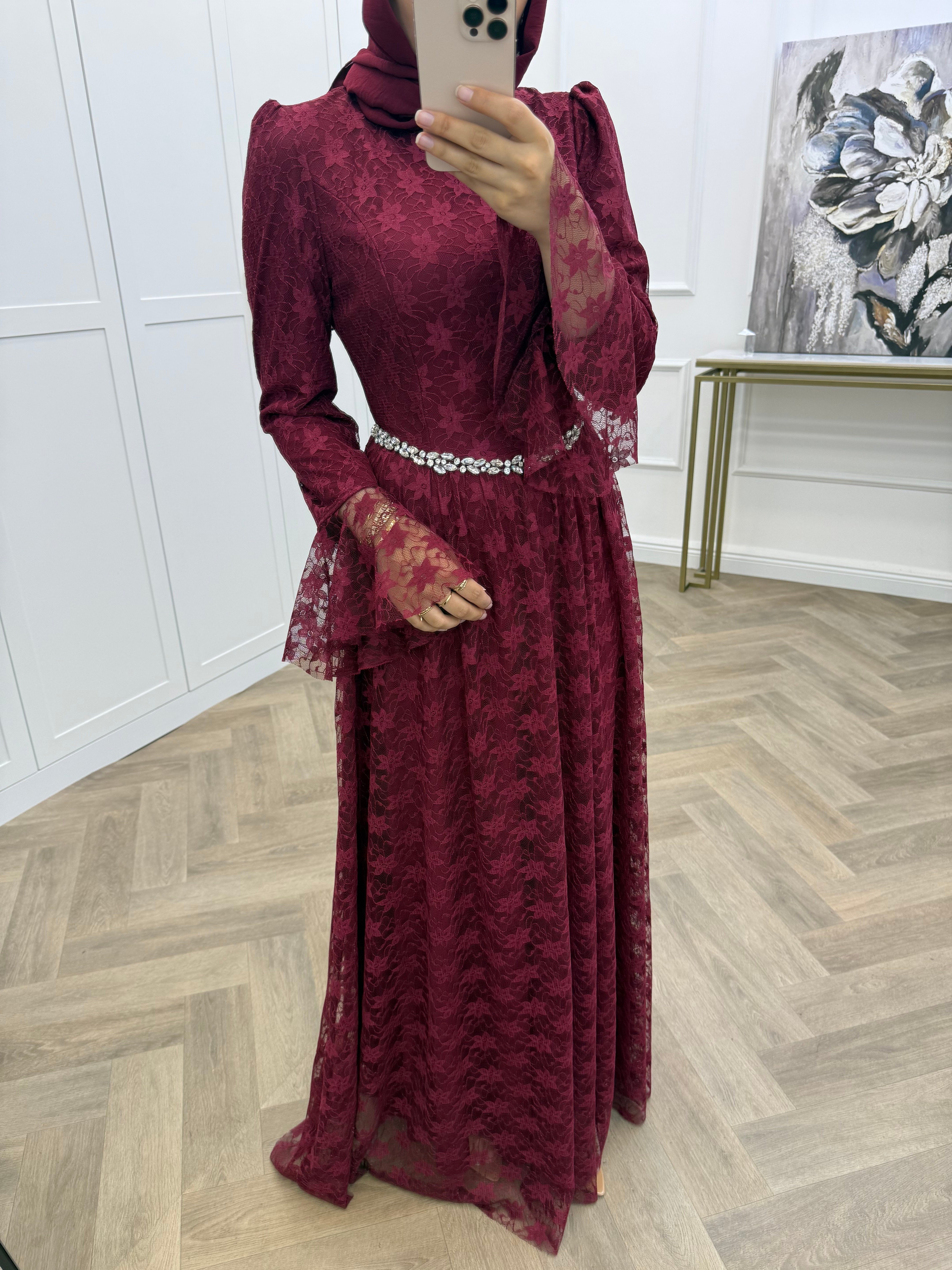  BUSE GÜPÜR ABİYE BORDO