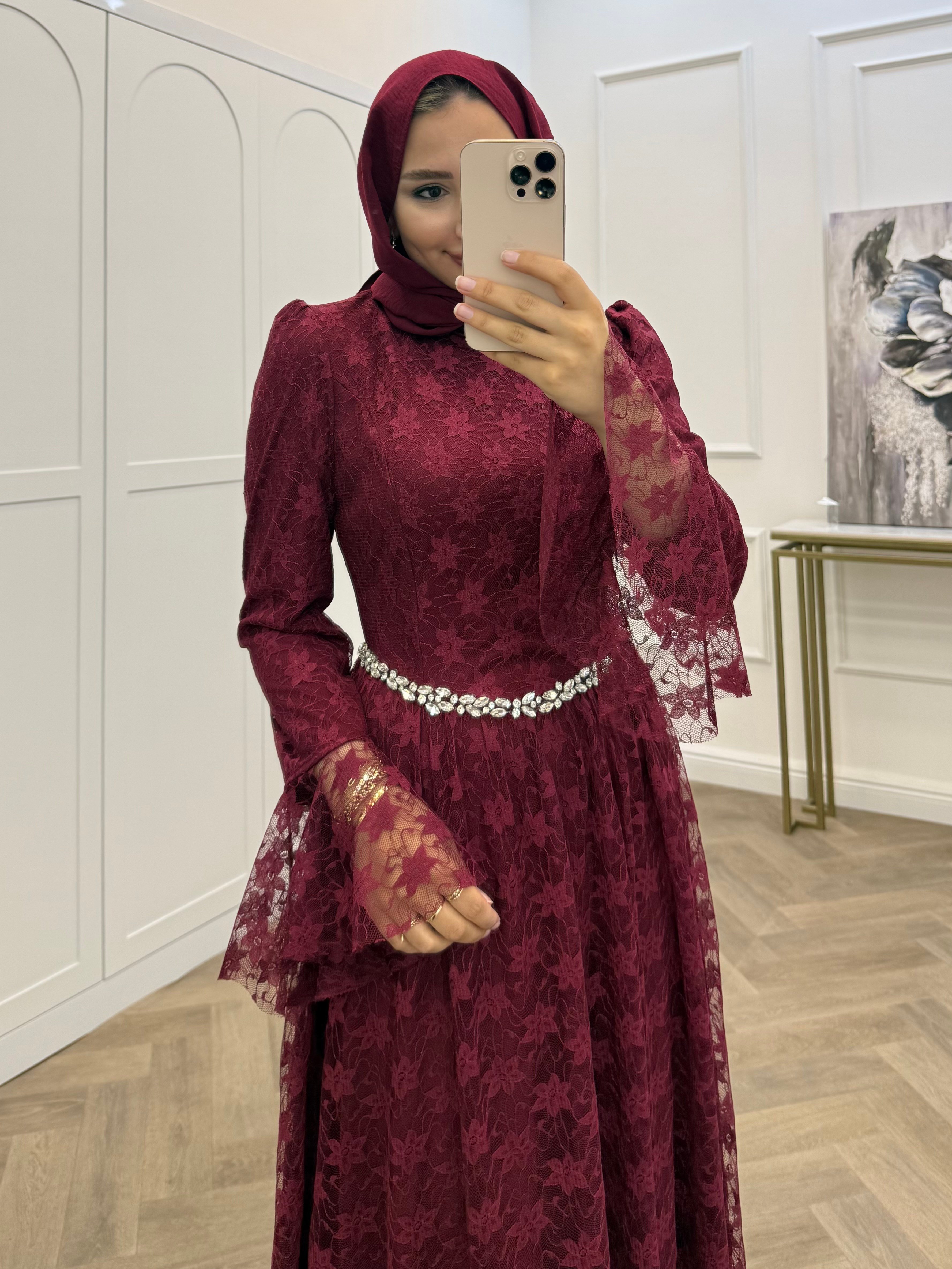  BUSE GÜPÜR ABİYE BORDO