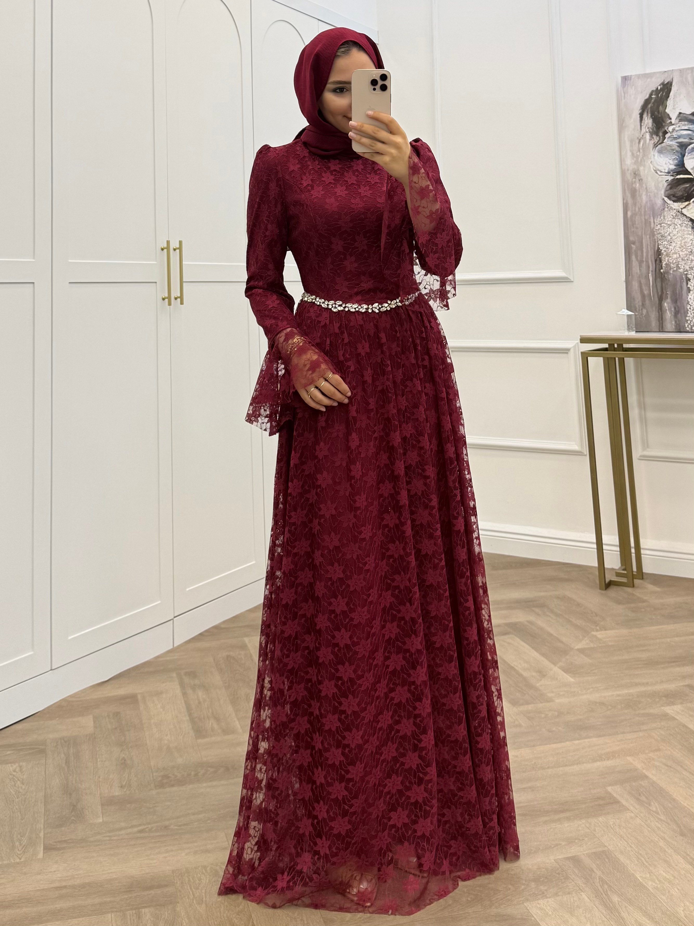  BUSE GÜPÜR ABİYE BORDO