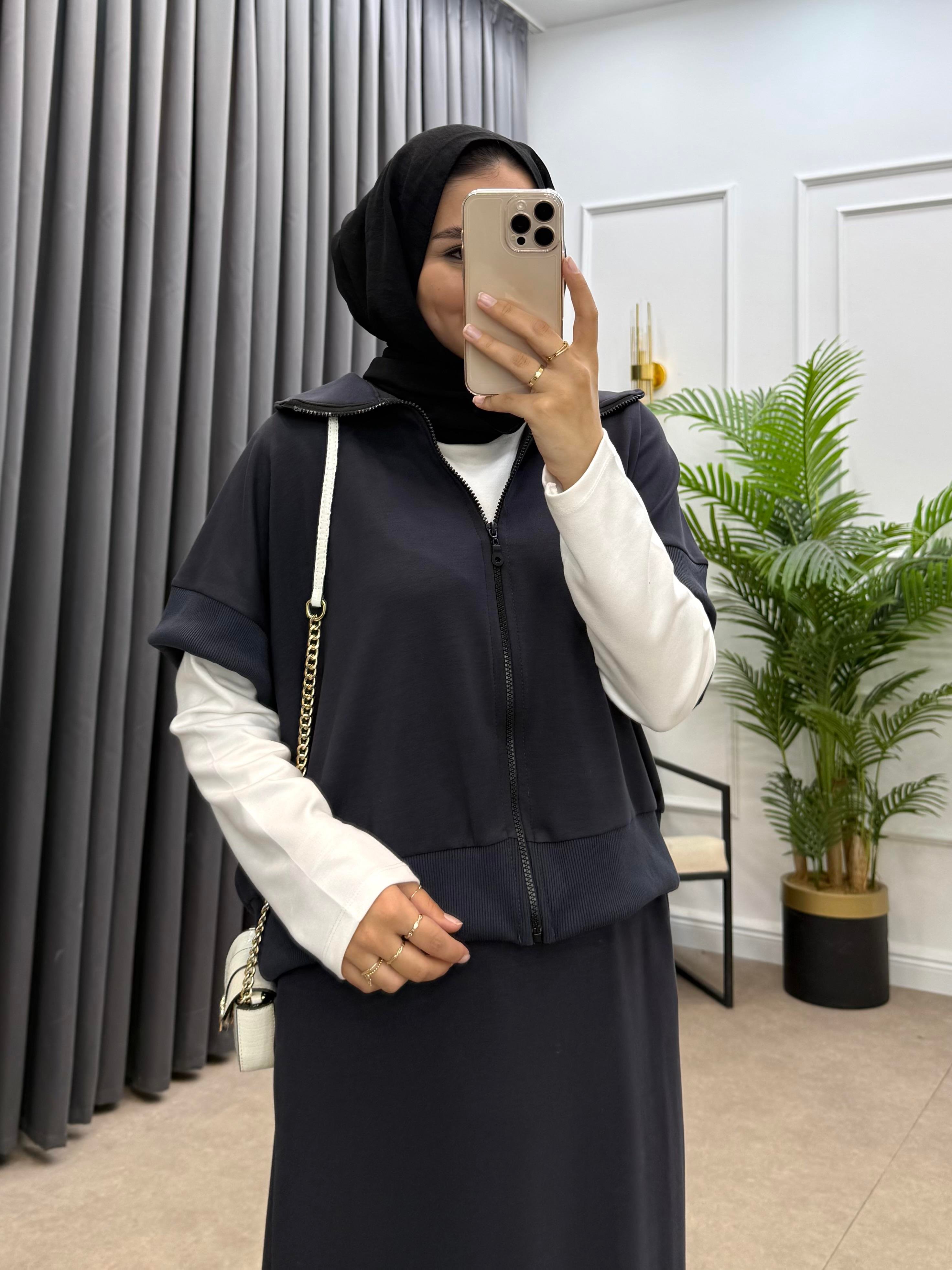  KALEM ETEKLİ YELEKLİ TAKIM ANTRASİT