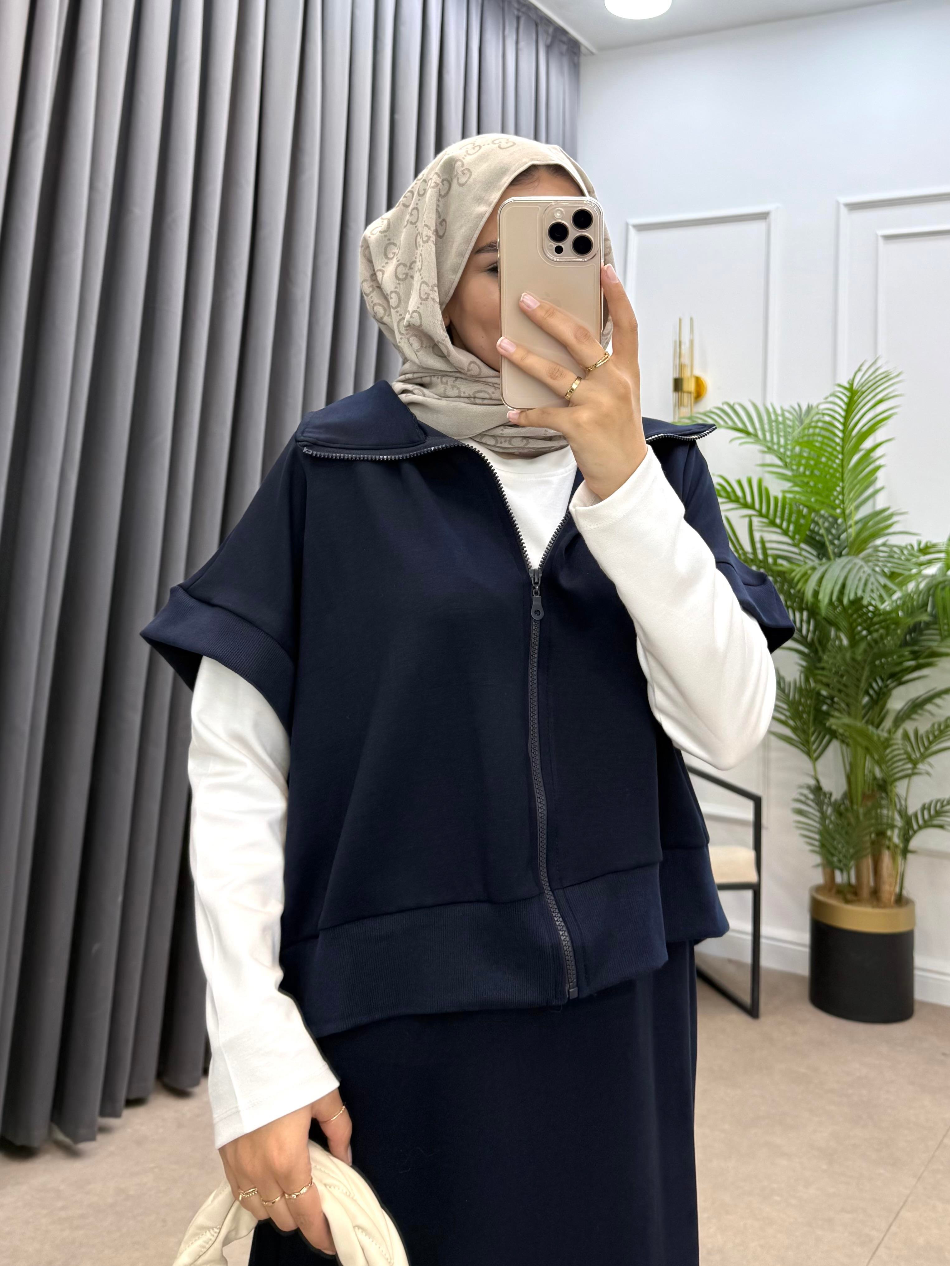  KALEM ETEKLİ YELEKLİ TAKIM LACİVERT