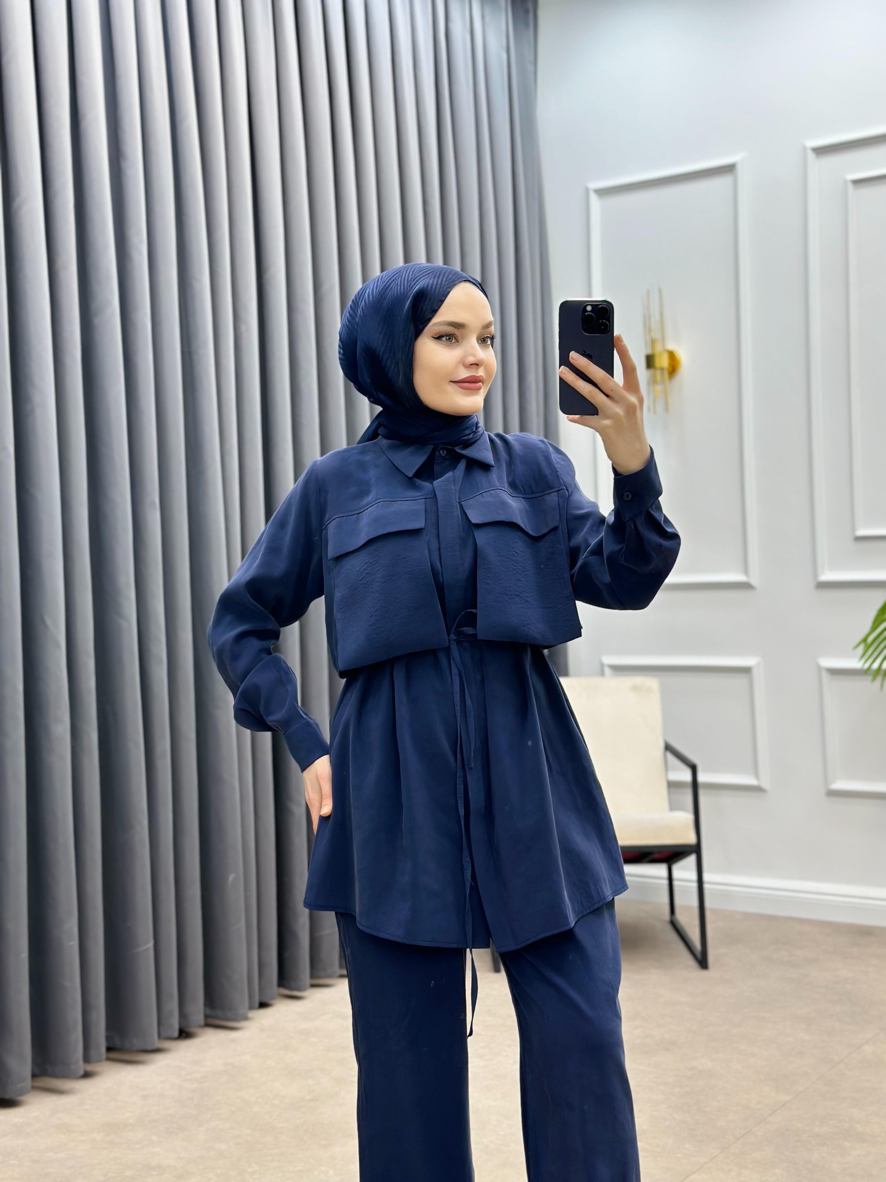 AFRA PANTOLONLU TAKIM LACİVERT