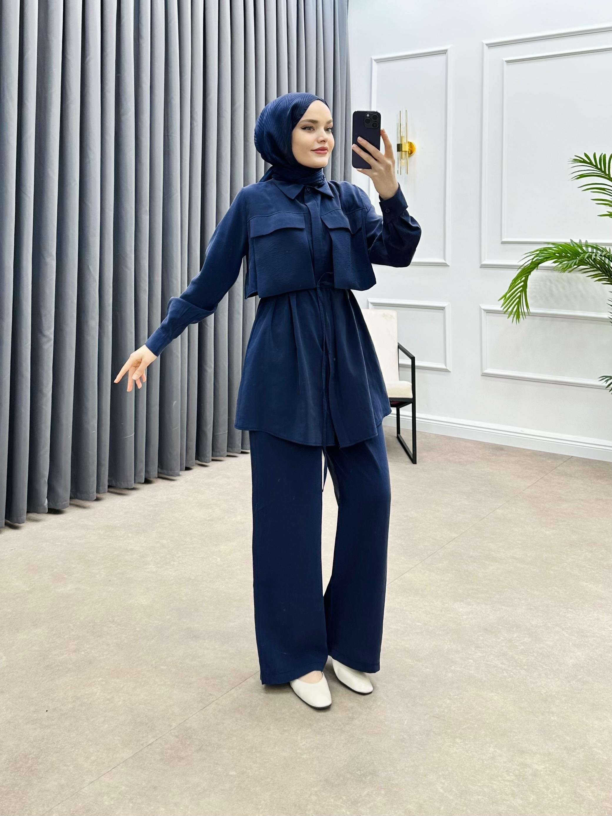 AFRA PANTOLONLU TAKIM LACİVERT