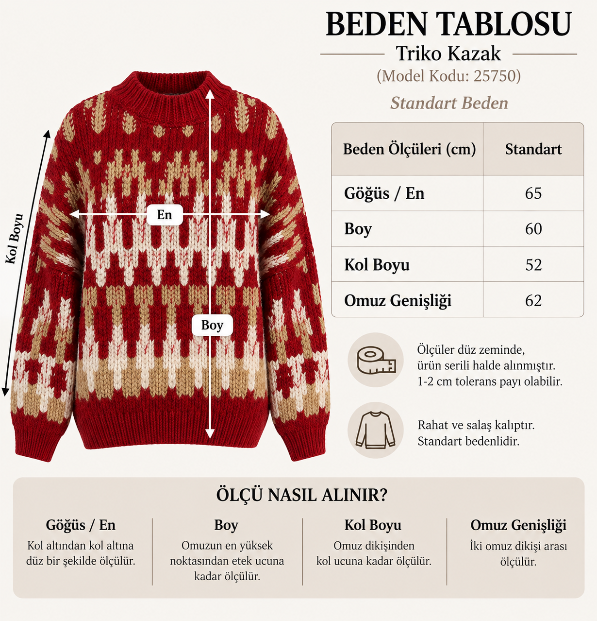 AHRA TRİKO KAZAK KAHVE