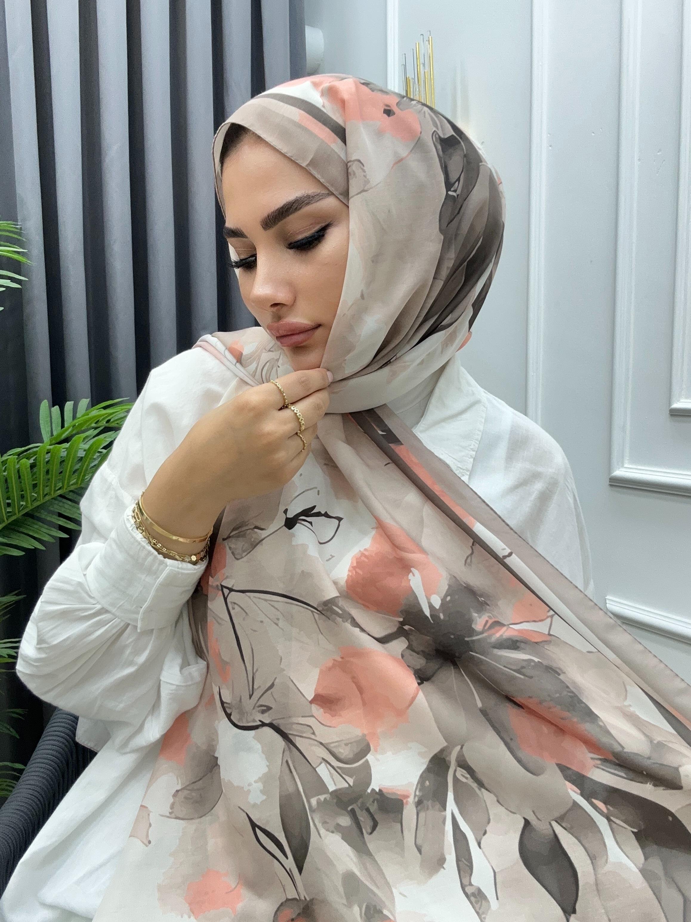 AQUA SOFT KARIŞIK DESEN ŞAL VİZON