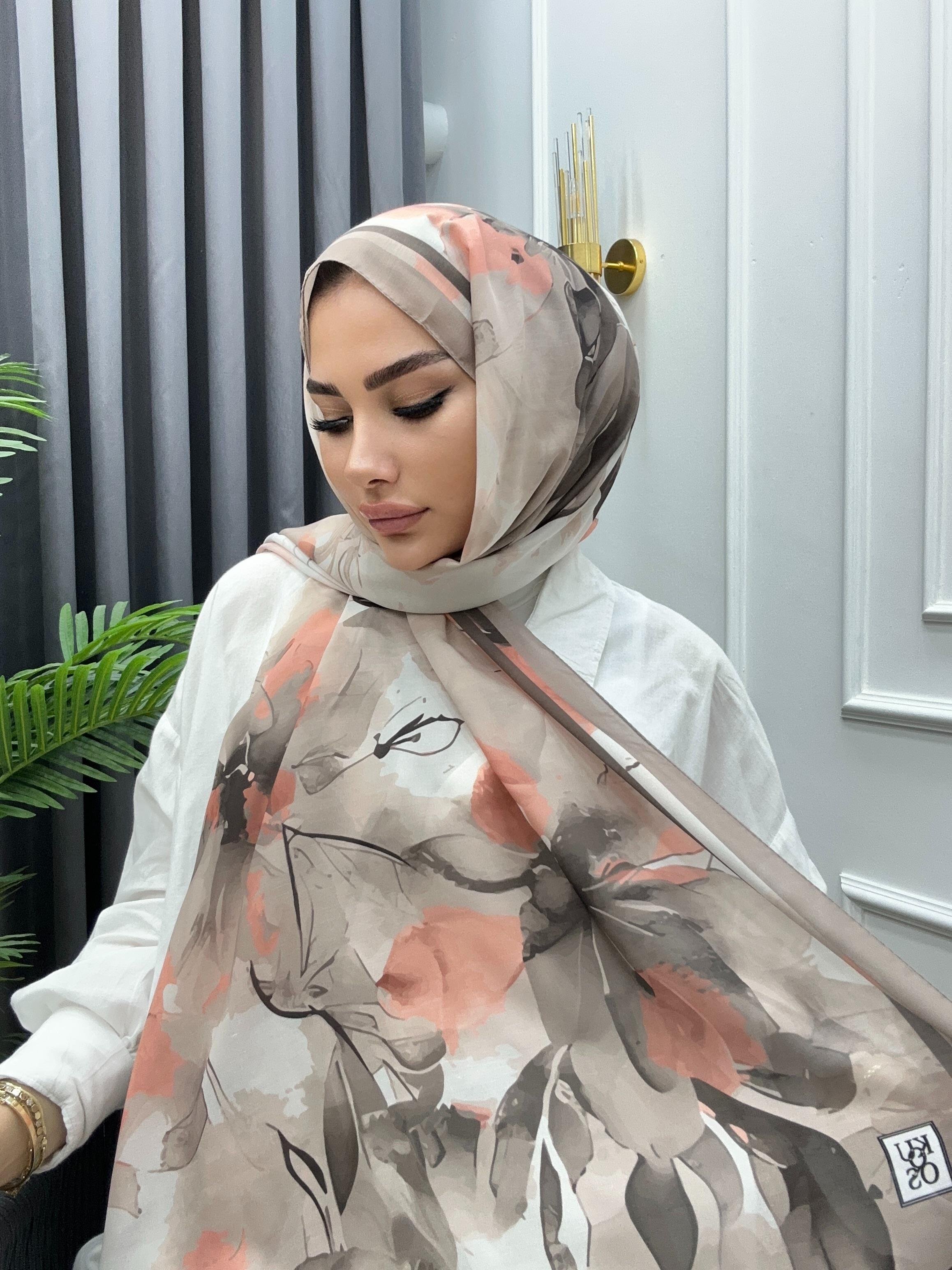 AQUA SOFT KARIŞIK DESEN ŞAL VİZON