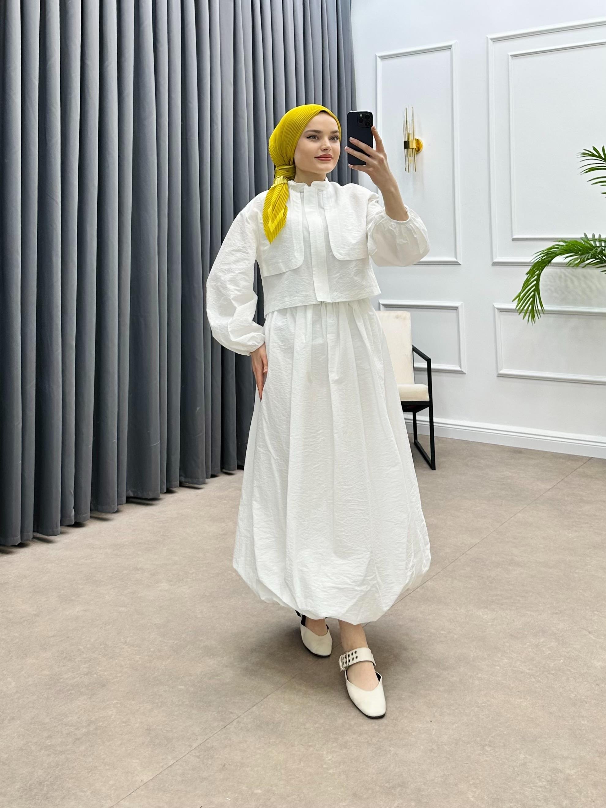 BALON ETEKLİ PARAŞÜT TAKIM BEYAZ