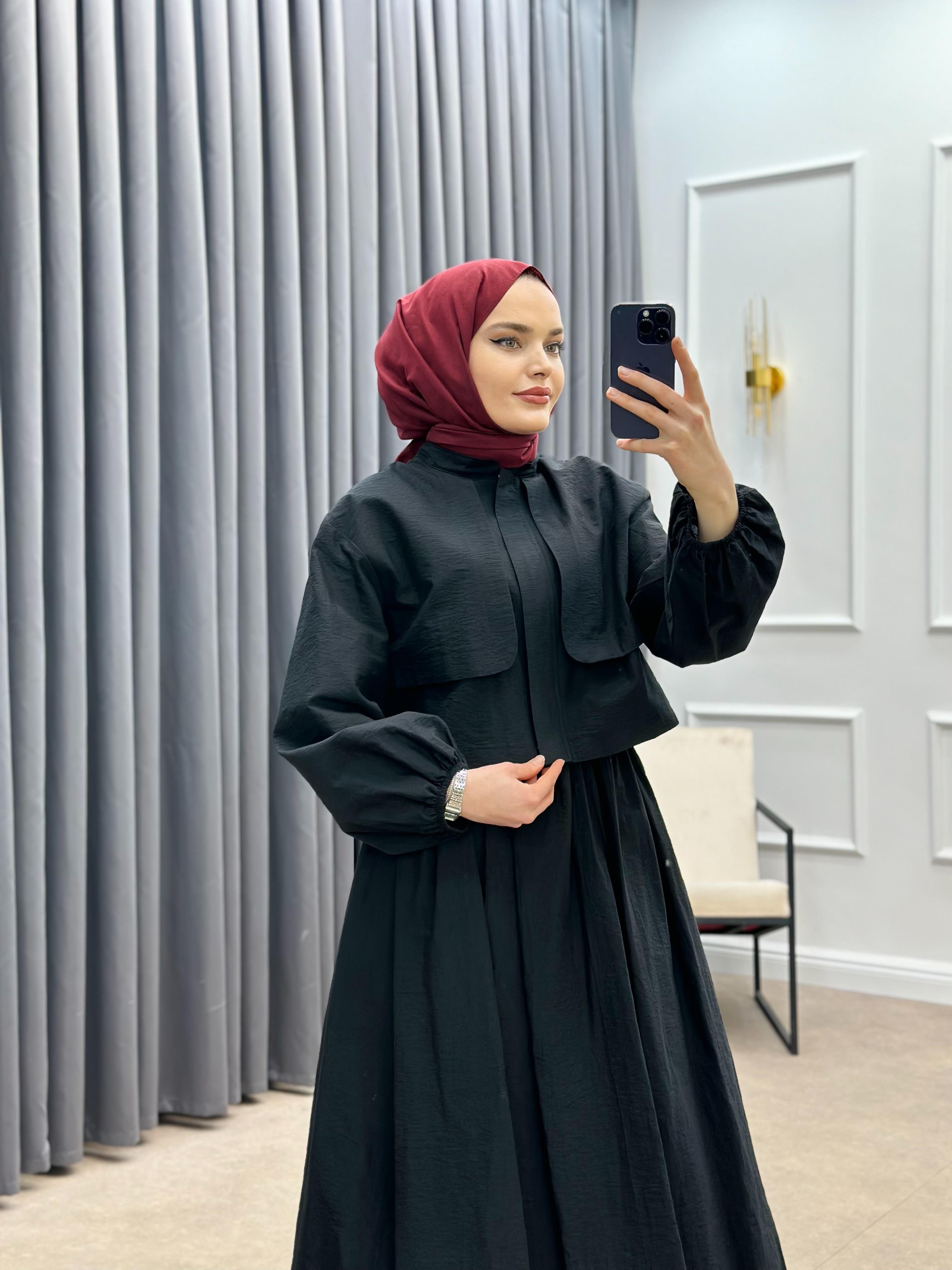 BALOK ETEKLİ PARAŞÜT TAKIM SİYAH