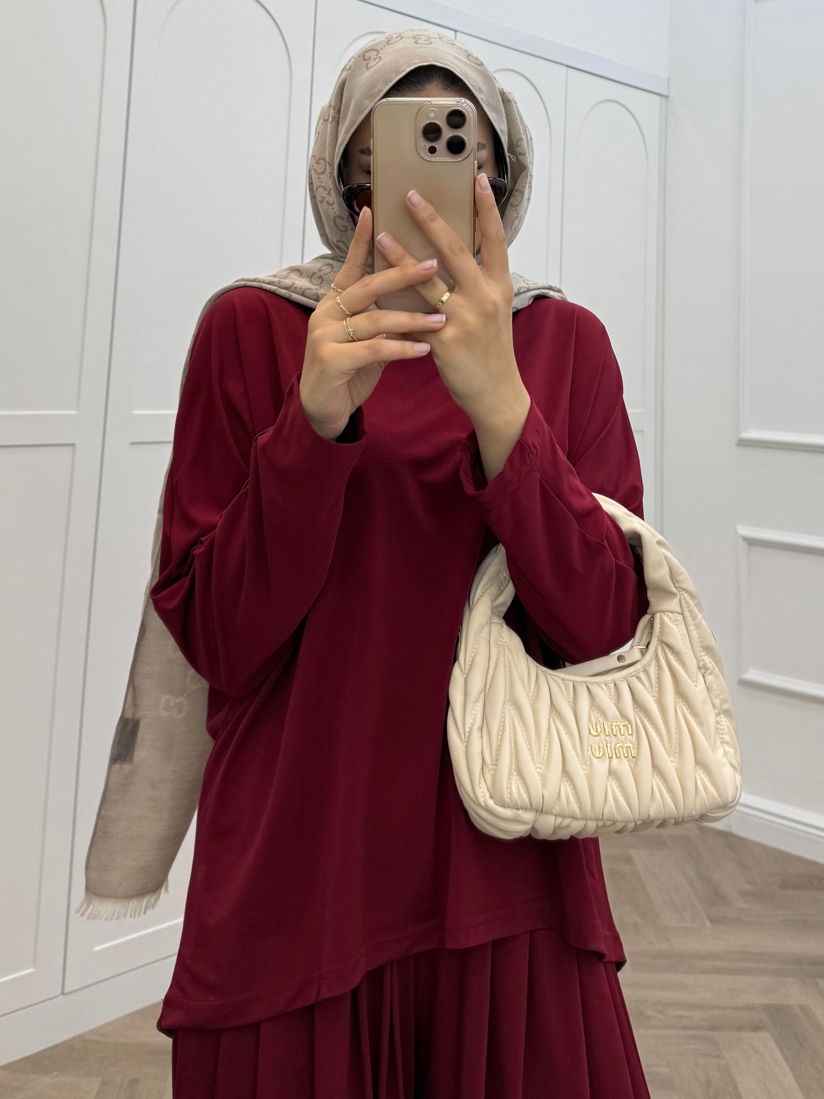 BASİC PANTOLONLU SANDY TAKIM BORDO