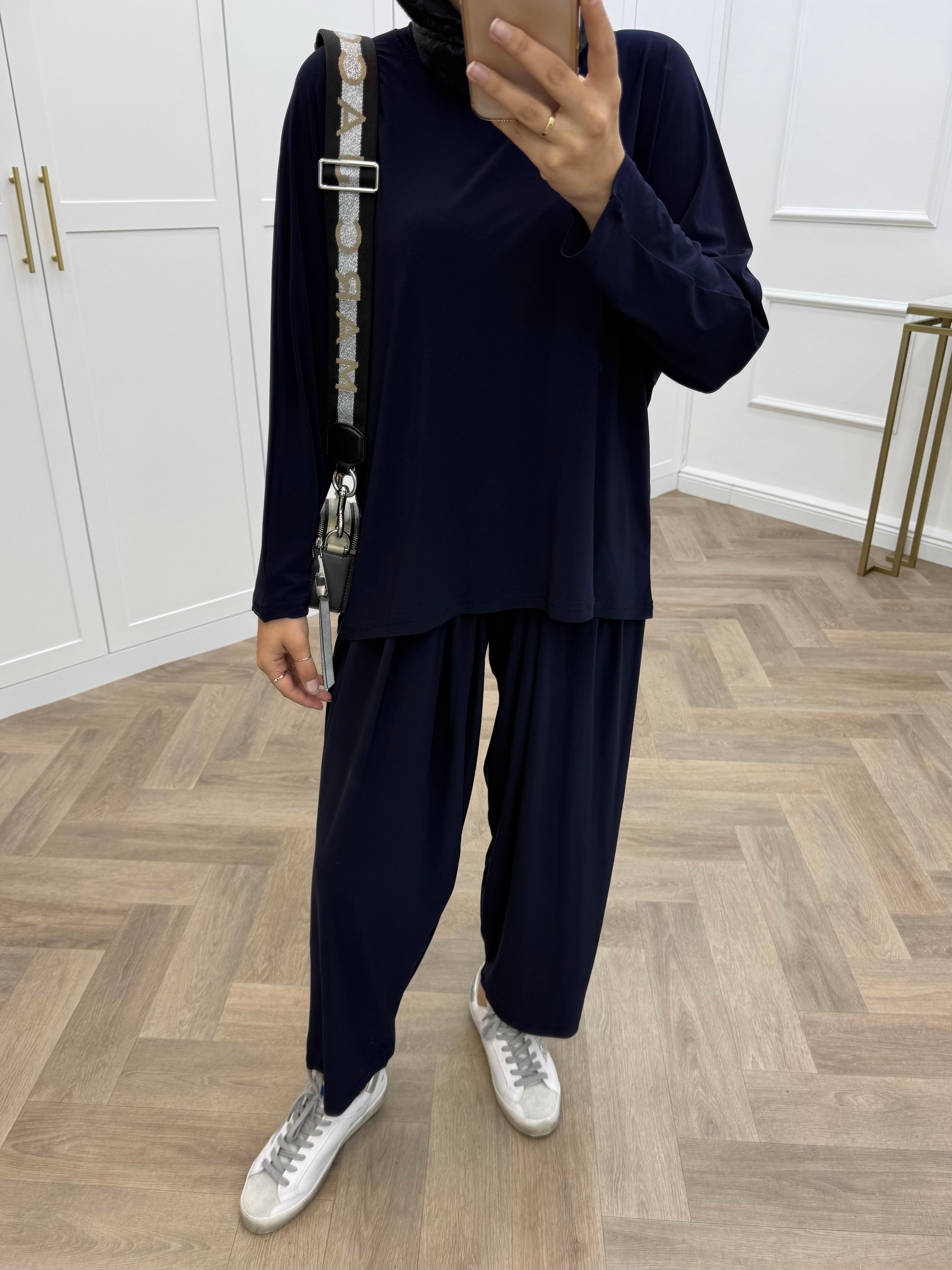 BASİC PANTOLONLU SANDY TAKIM LACİVERT