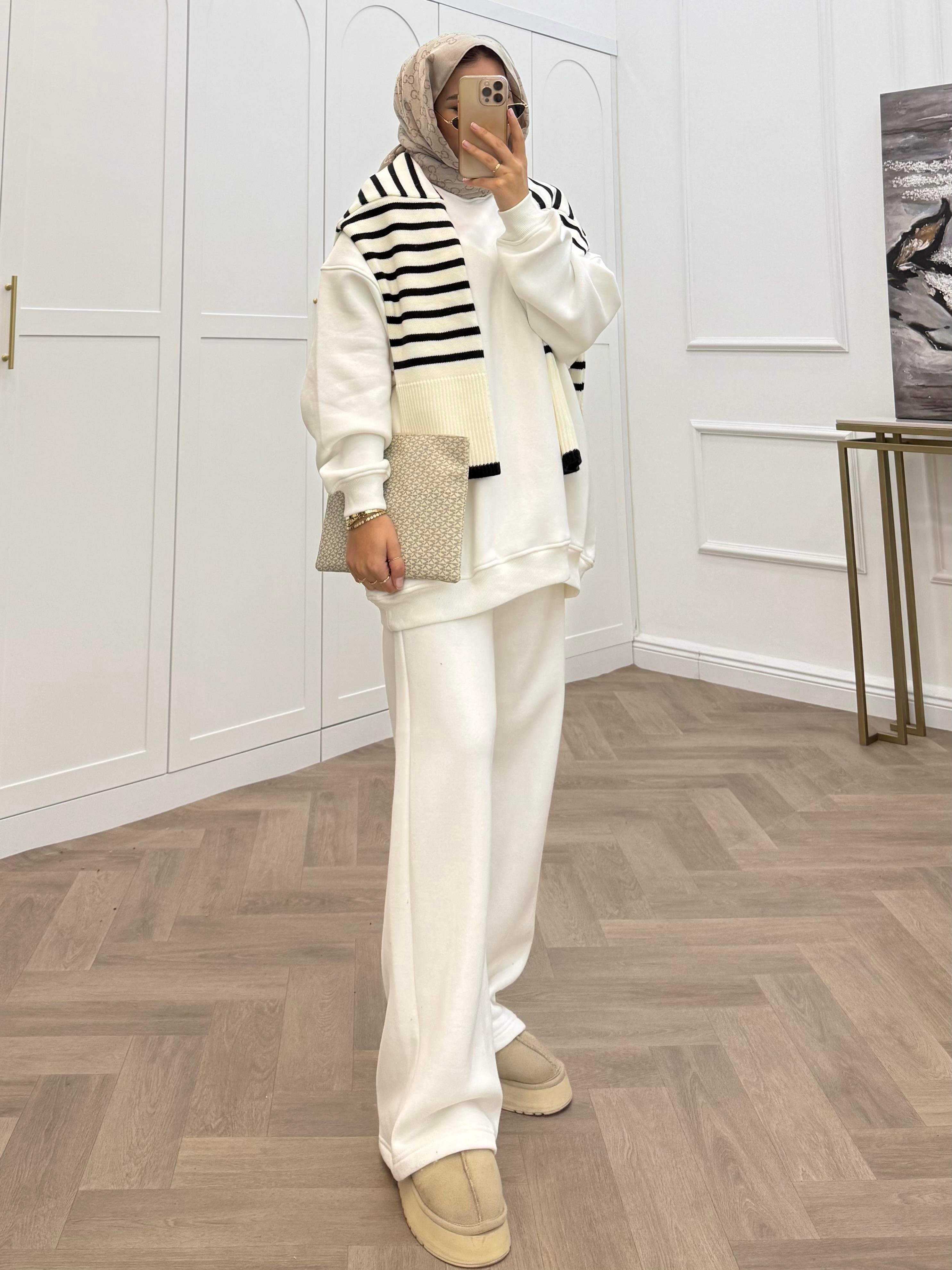 BASİC ŞARDONLU TAKIM BEYAZ