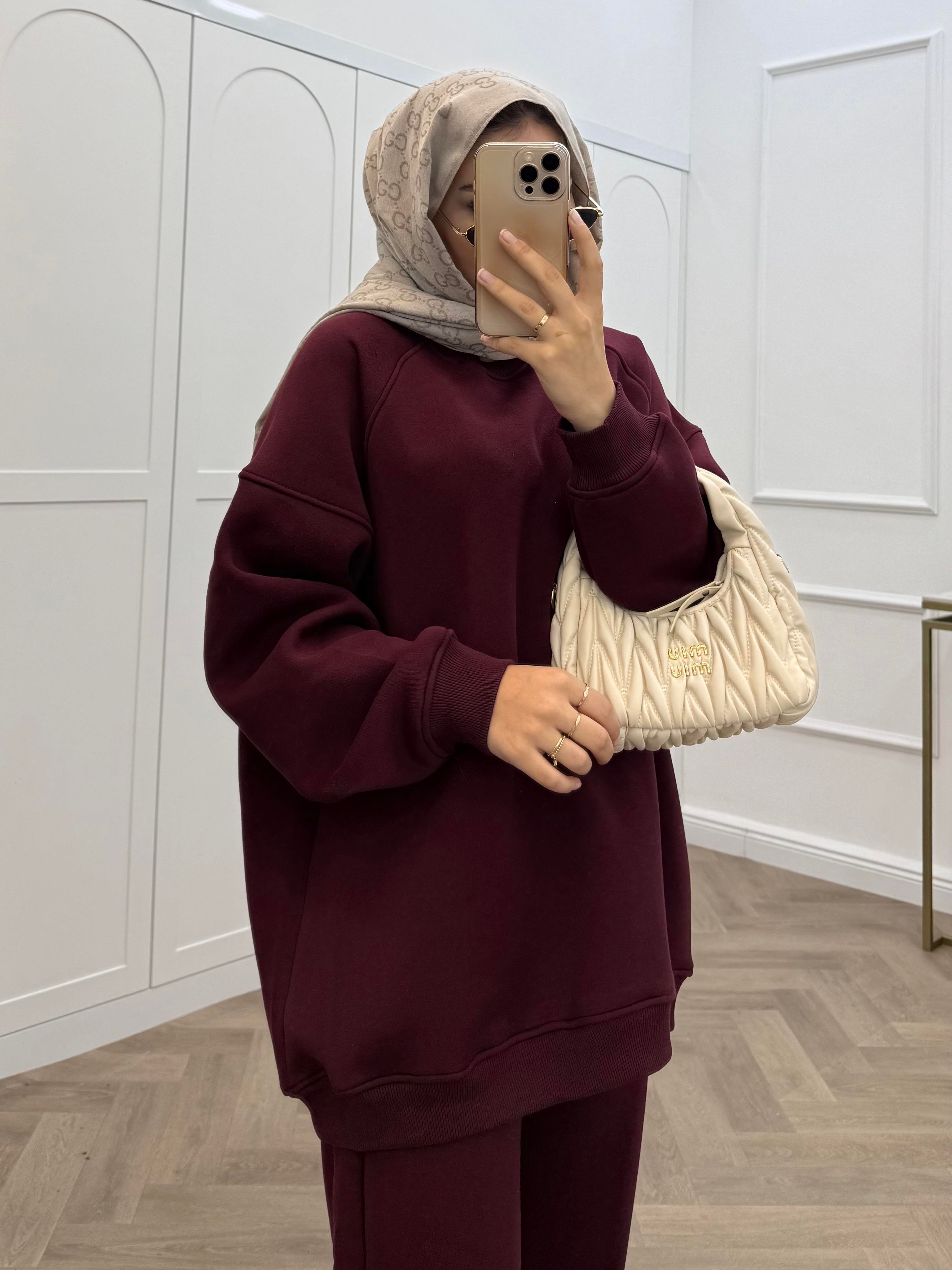 BASİC ŞARDONLU TAKIM BORDO