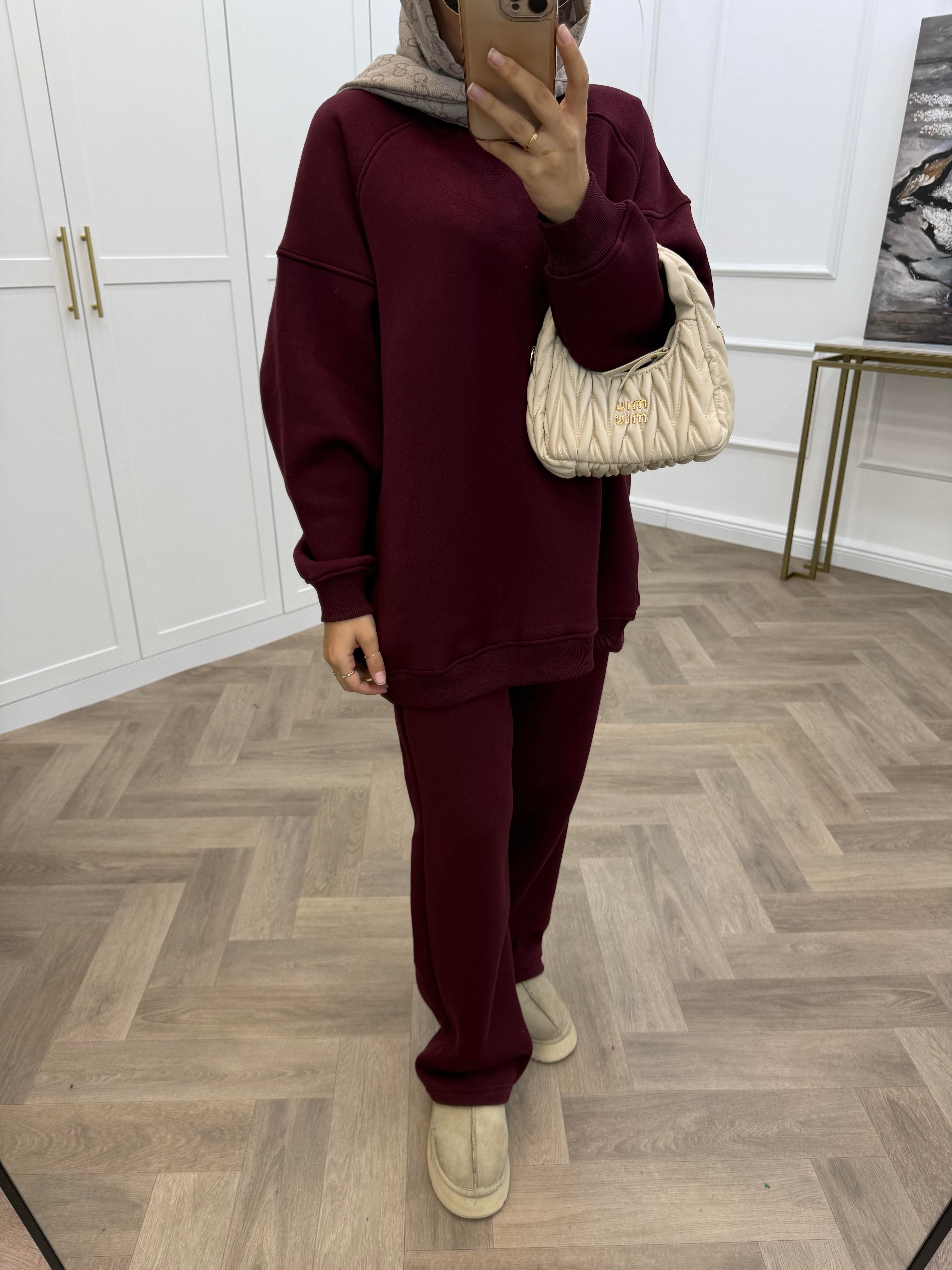 BASİC ŞARDONLU TAKIM BORDO