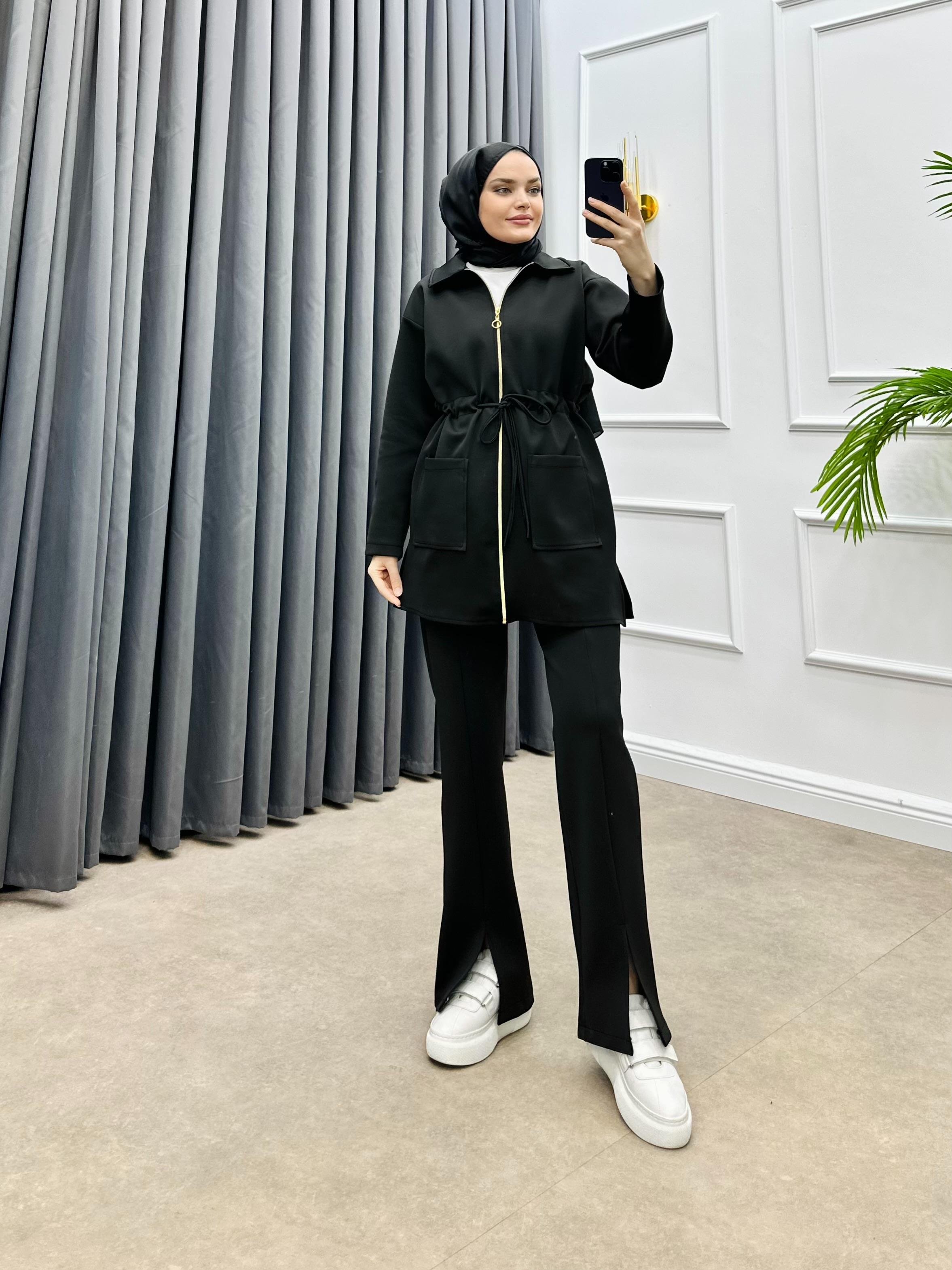 BELDEN SIKMALI SCUBA İKİLİ TAKIM SİYAH