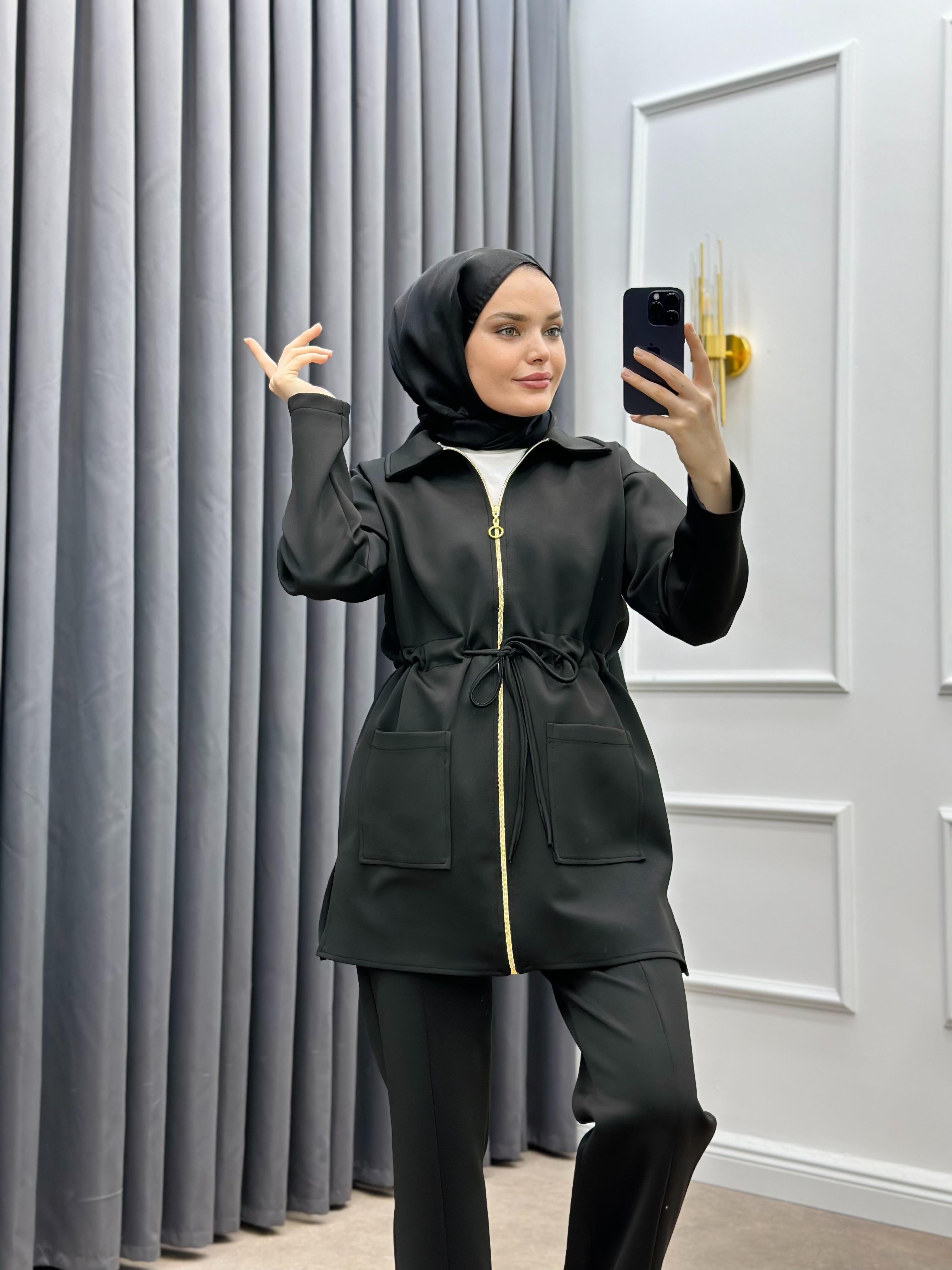 BELDEN SIKMALI SCUBA İKİLİ TAKIM SİYAH