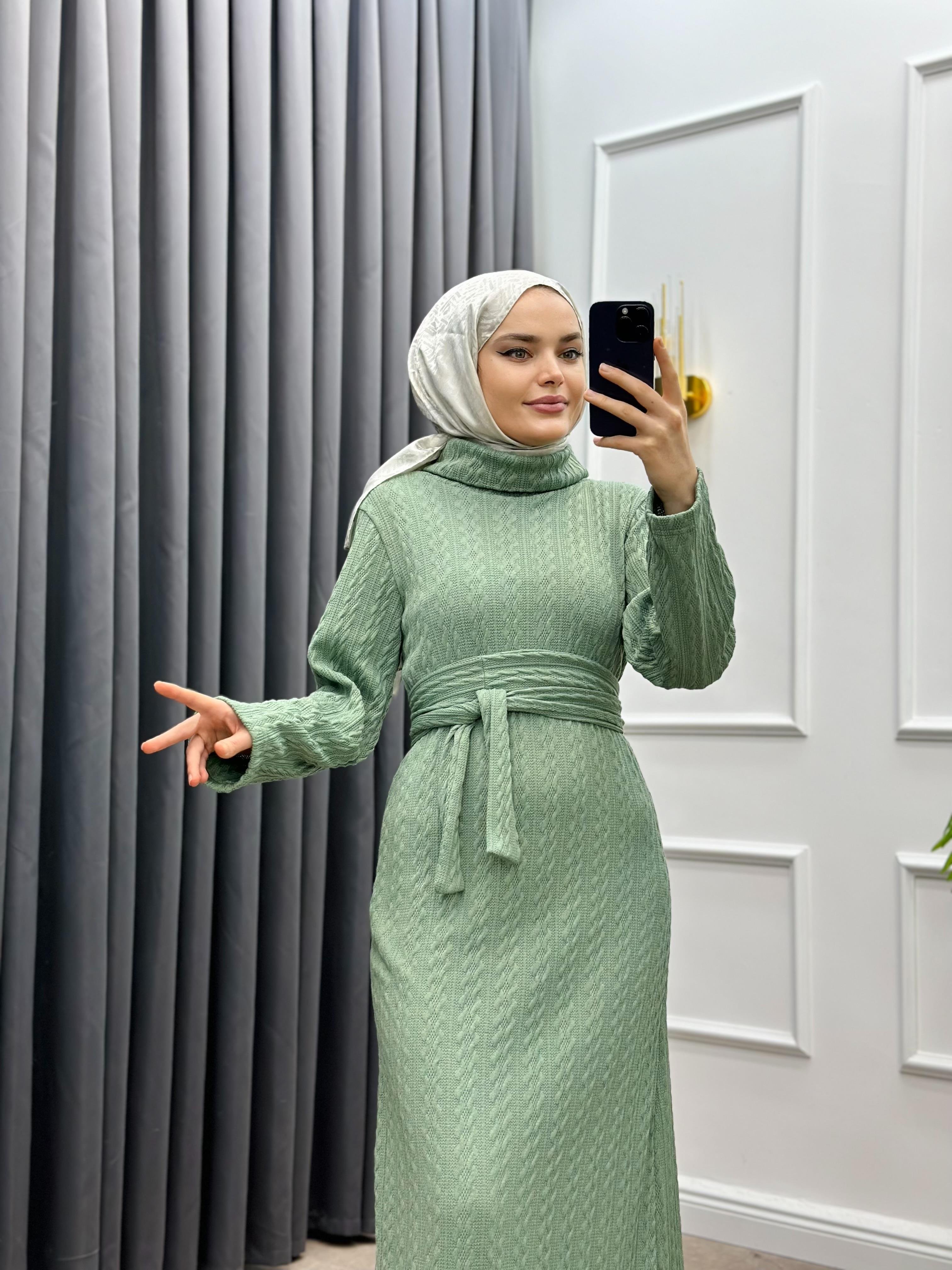 BOĞAZLI ELBİSE MİNT