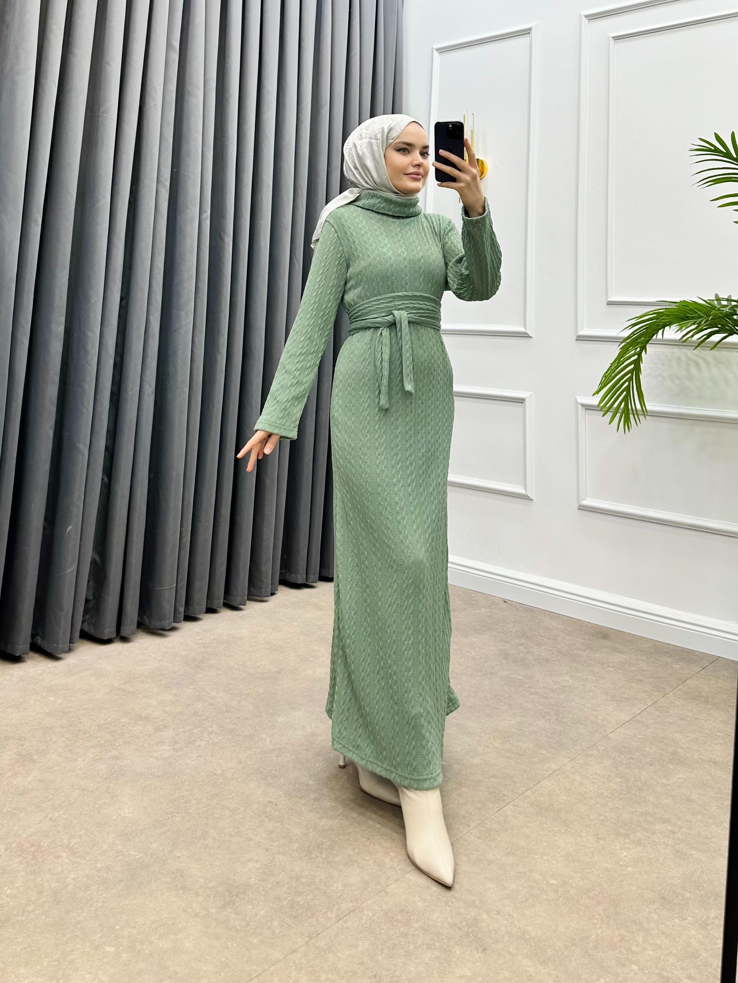 BOĞAZLI ELBİSE MİNT