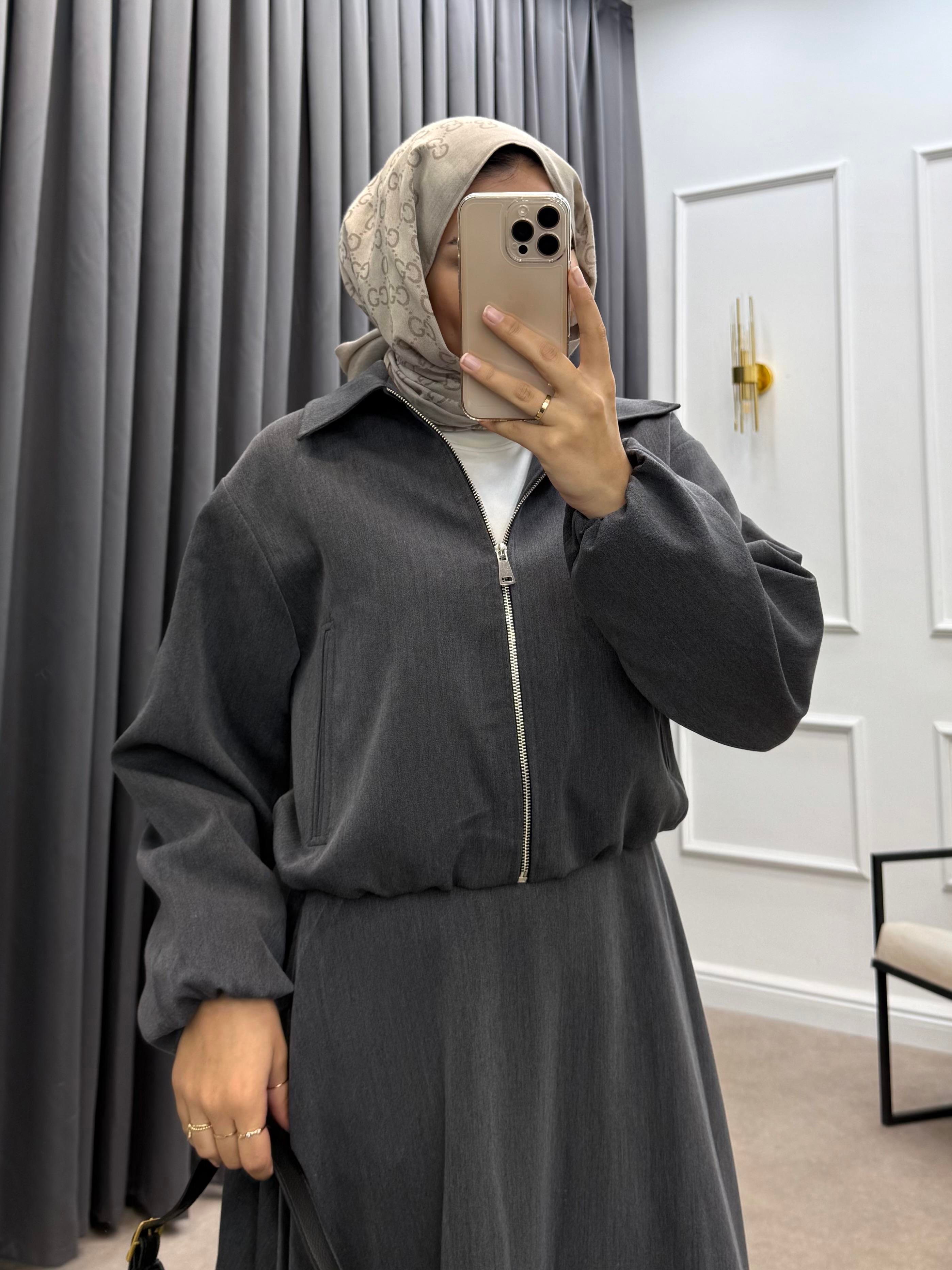 BOMBER CEKETLİ ETEKLİ TAKIM FÜME