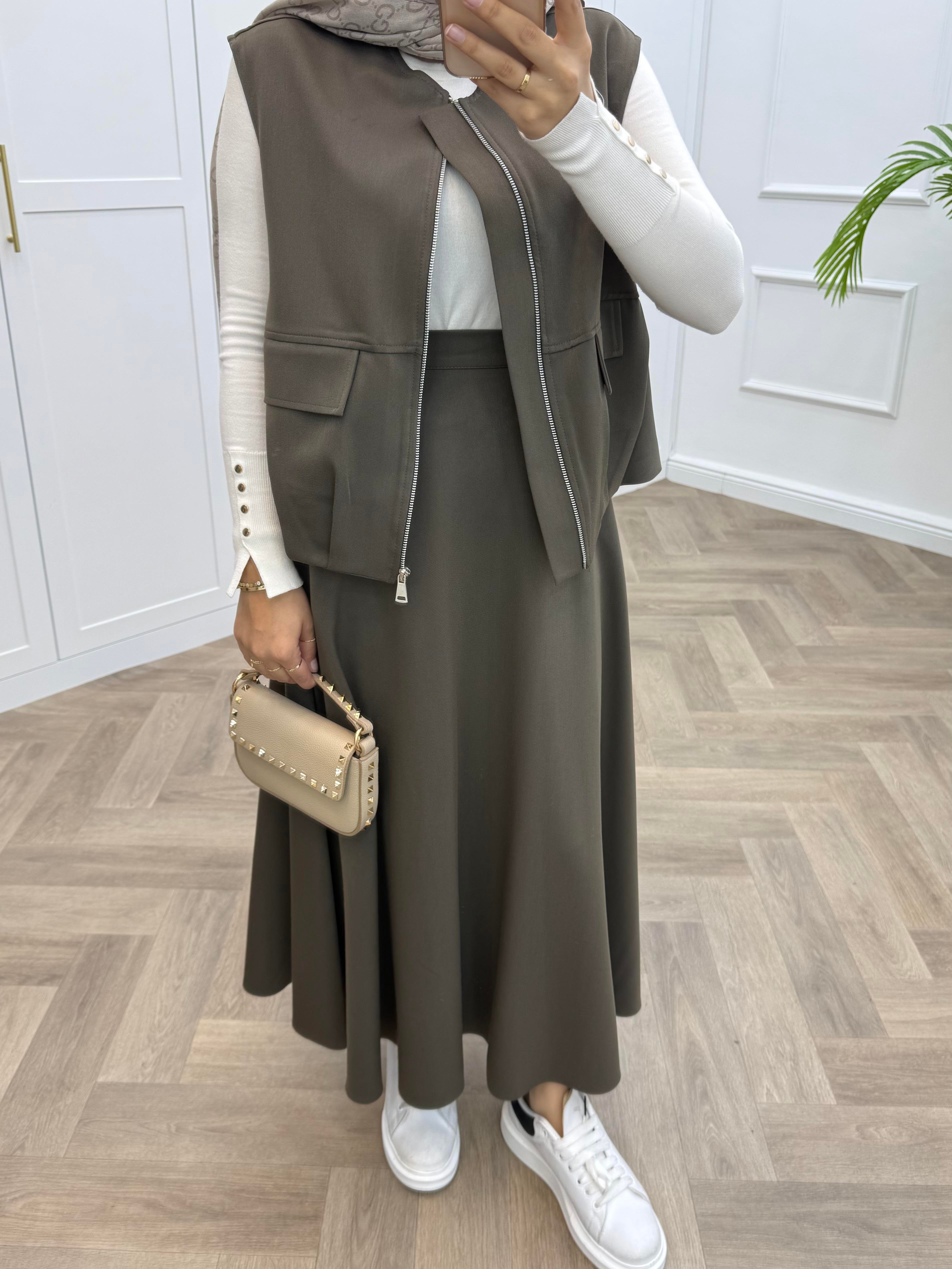 BOMBER YELEKLİ ETEKLİ TAKIM HAKİ