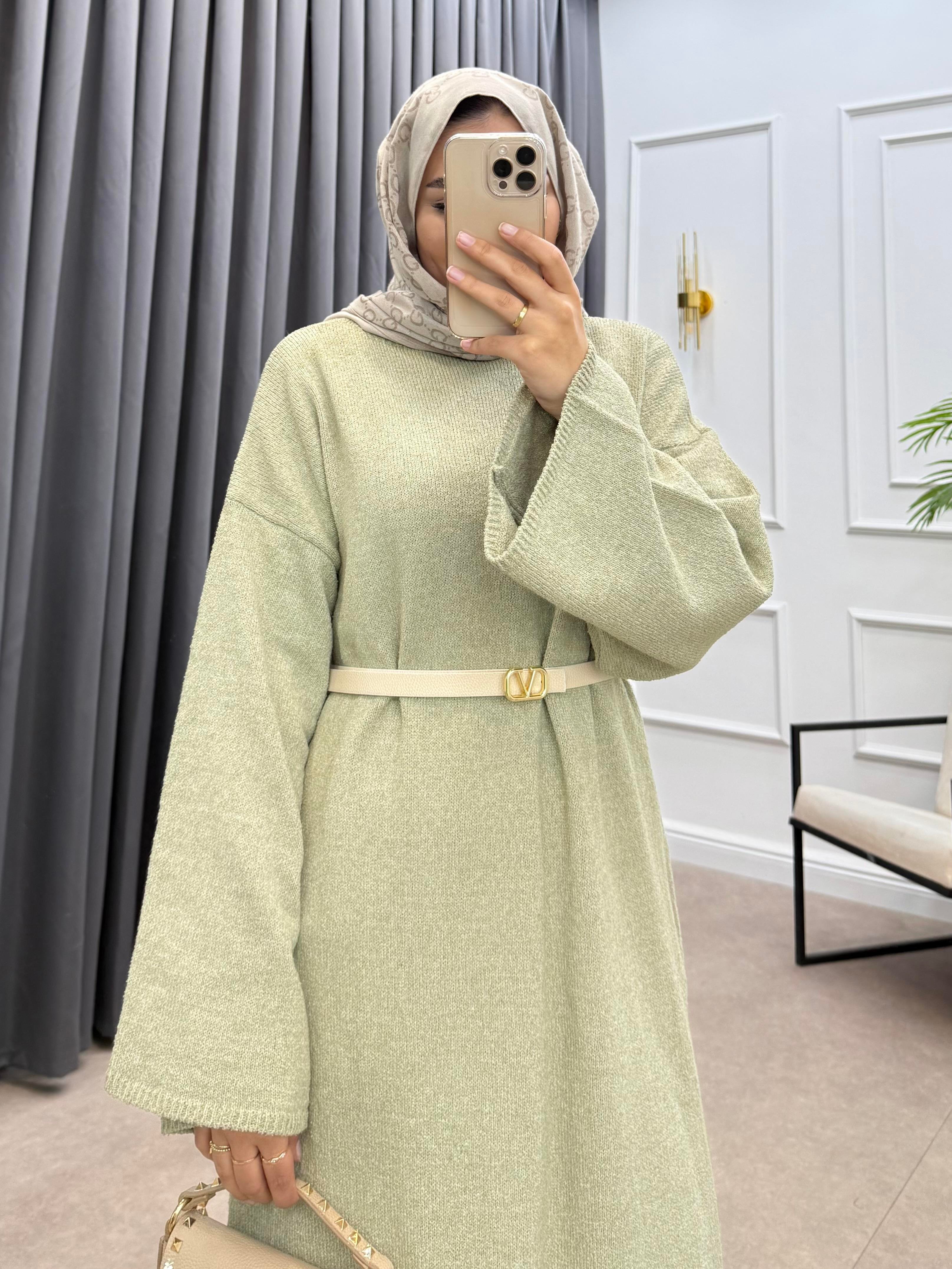 BUKLE TRİKO ELBİSE ÇAĞLA