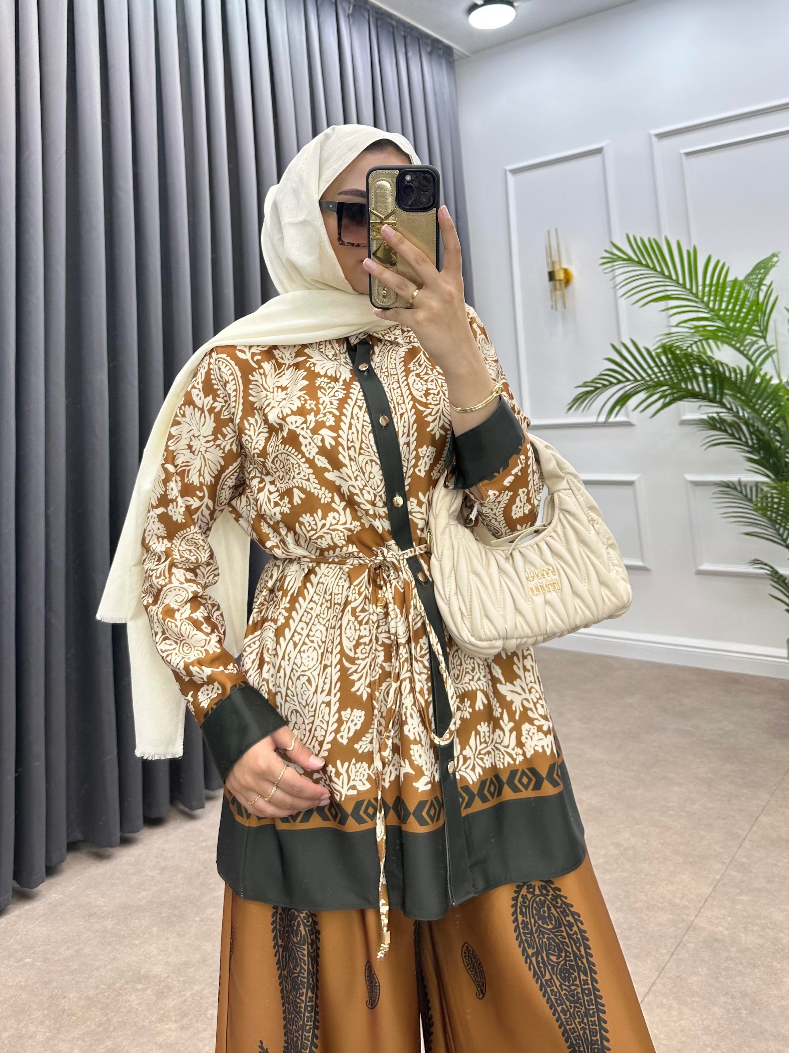 BUTA DESENLİ SATEN TAKIM TABA