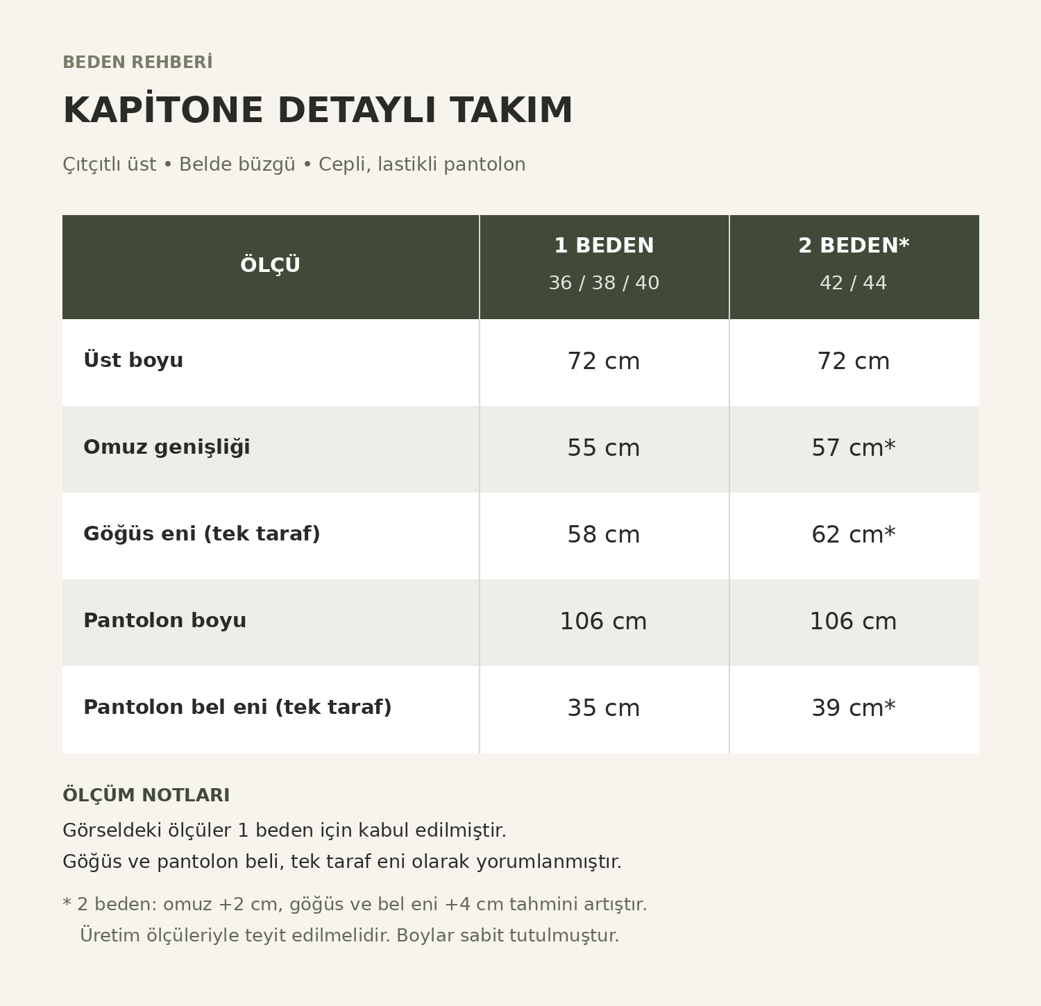 CAPİTONE OYSHO PANTOLONLU TAKIM VİZON
