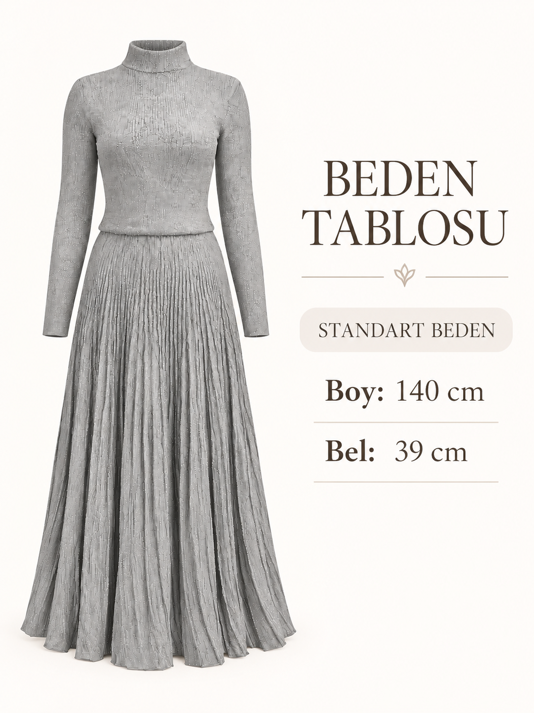 ÇELİK TRİKO SİMLİ ELBİSE LACİVERT