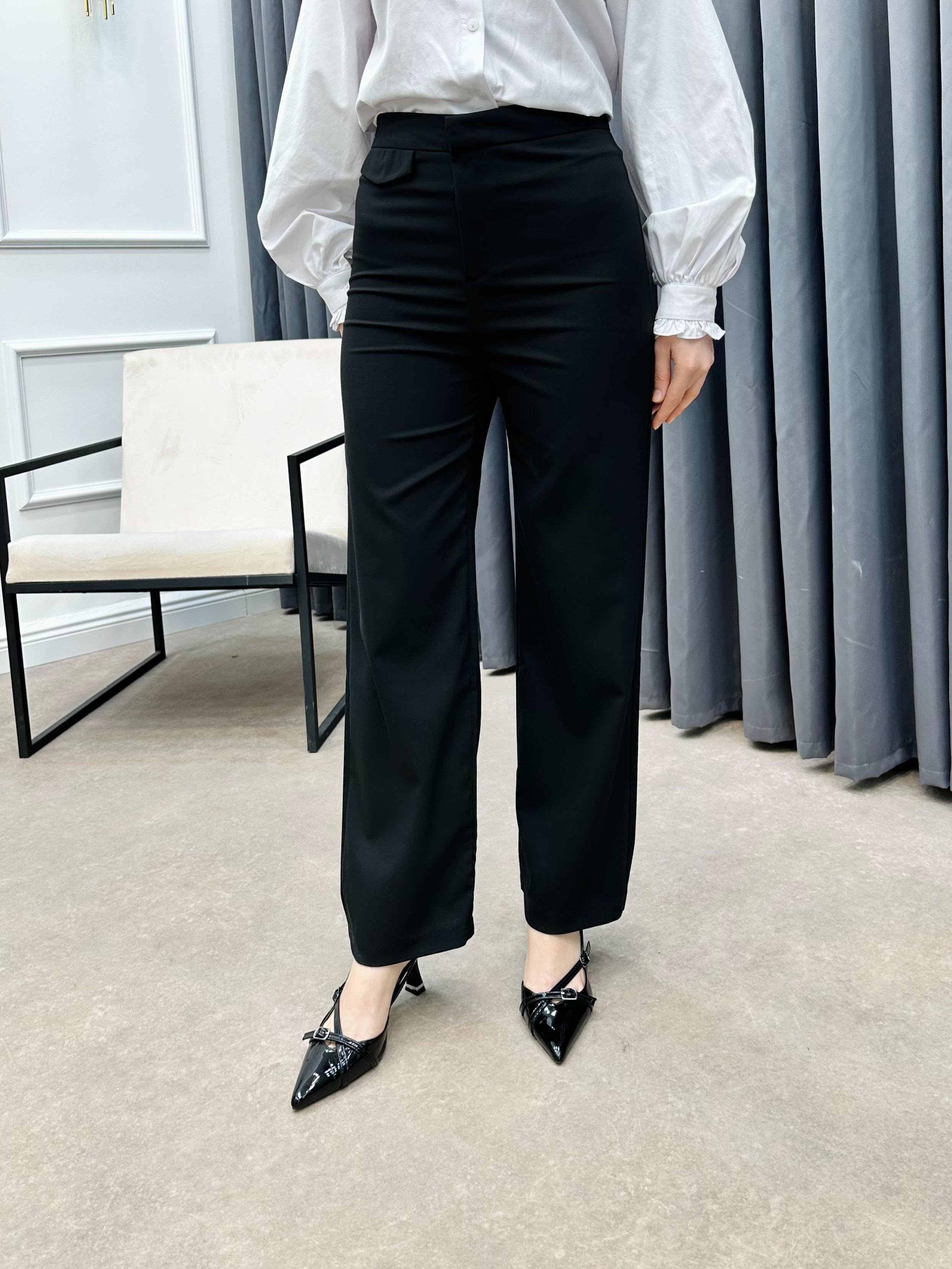 CEP DETAY KLASİK PANTOLON SİYAH