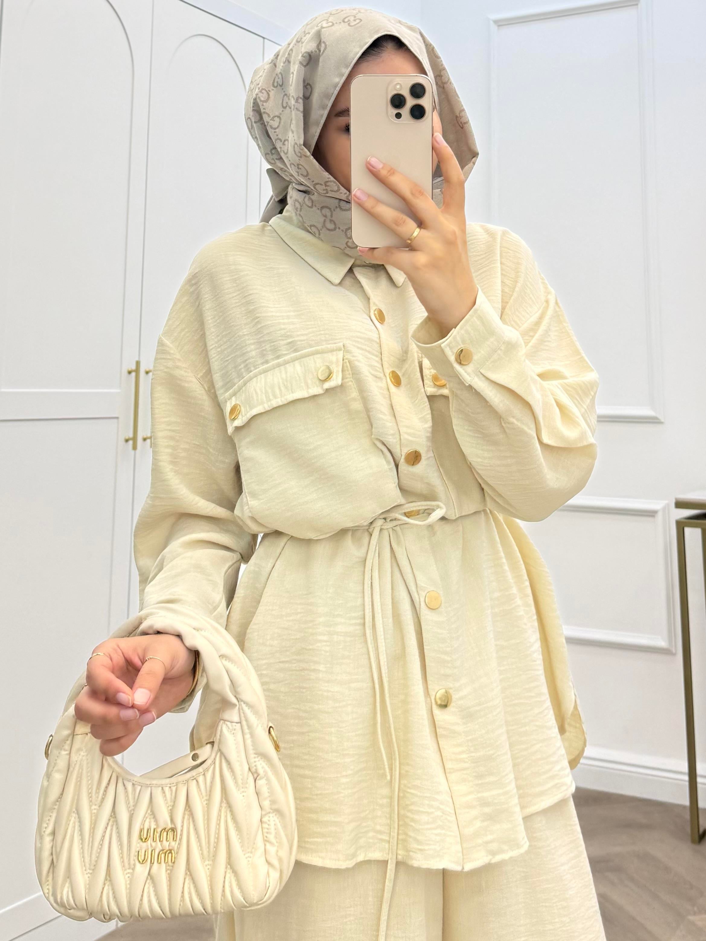 CHANEL PANTOLONLU TAKIM BEJ