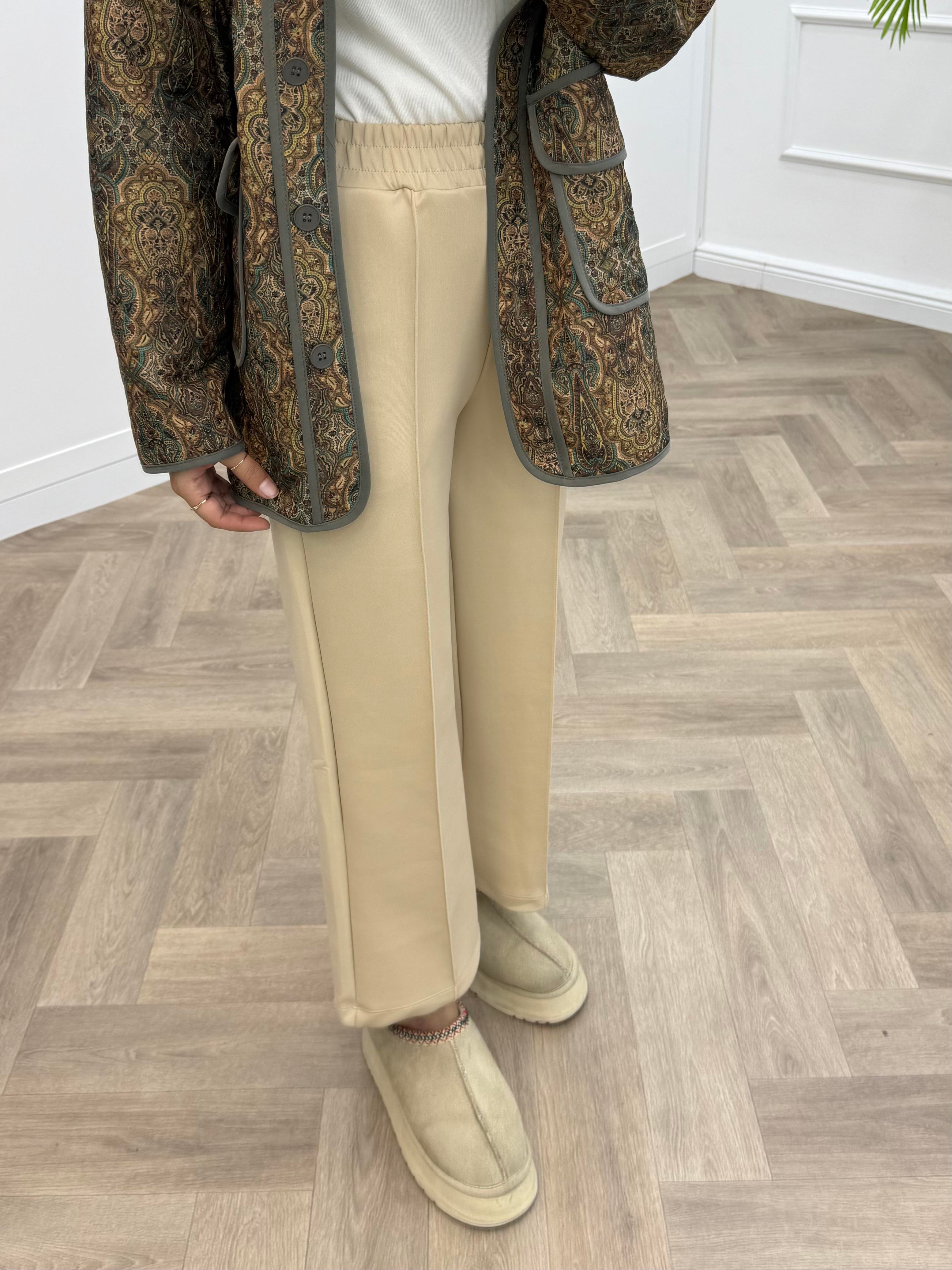 ÇIMALI SCUBA PANTOLON BEJ