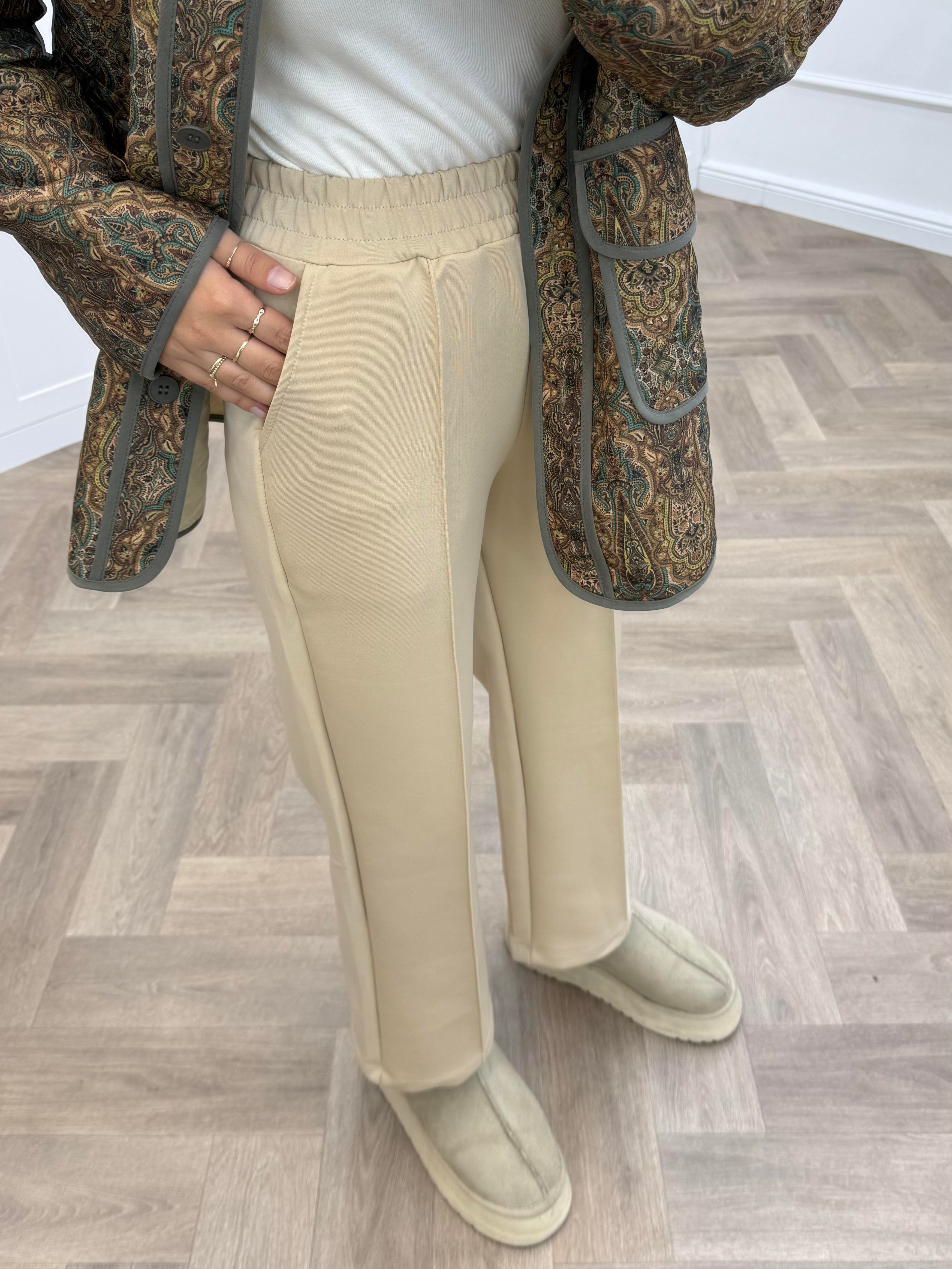 ÇIMALI SCUBA PANTOLON BEJ