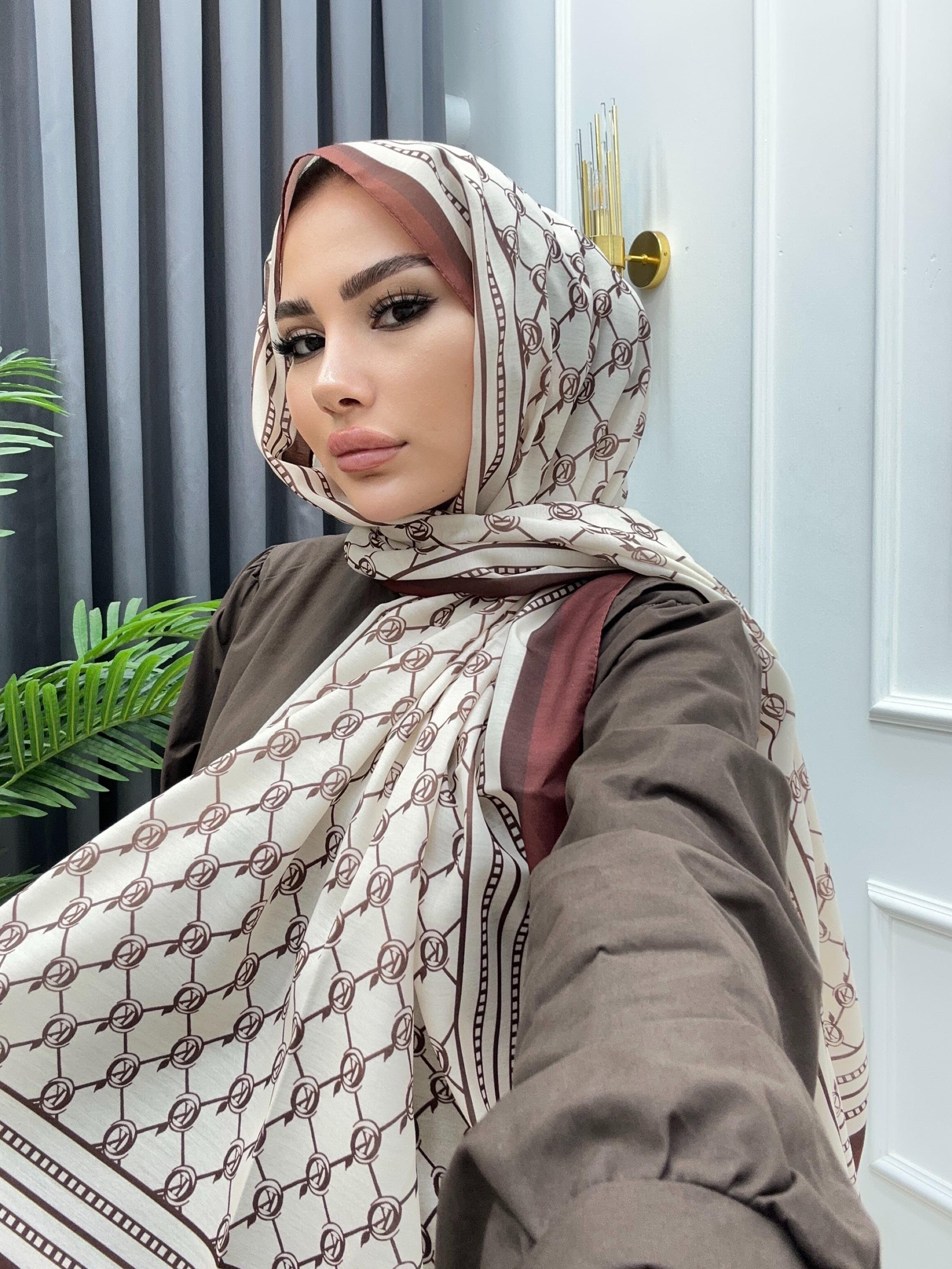 DİJİTAL BASKI ŞAL KAHVE