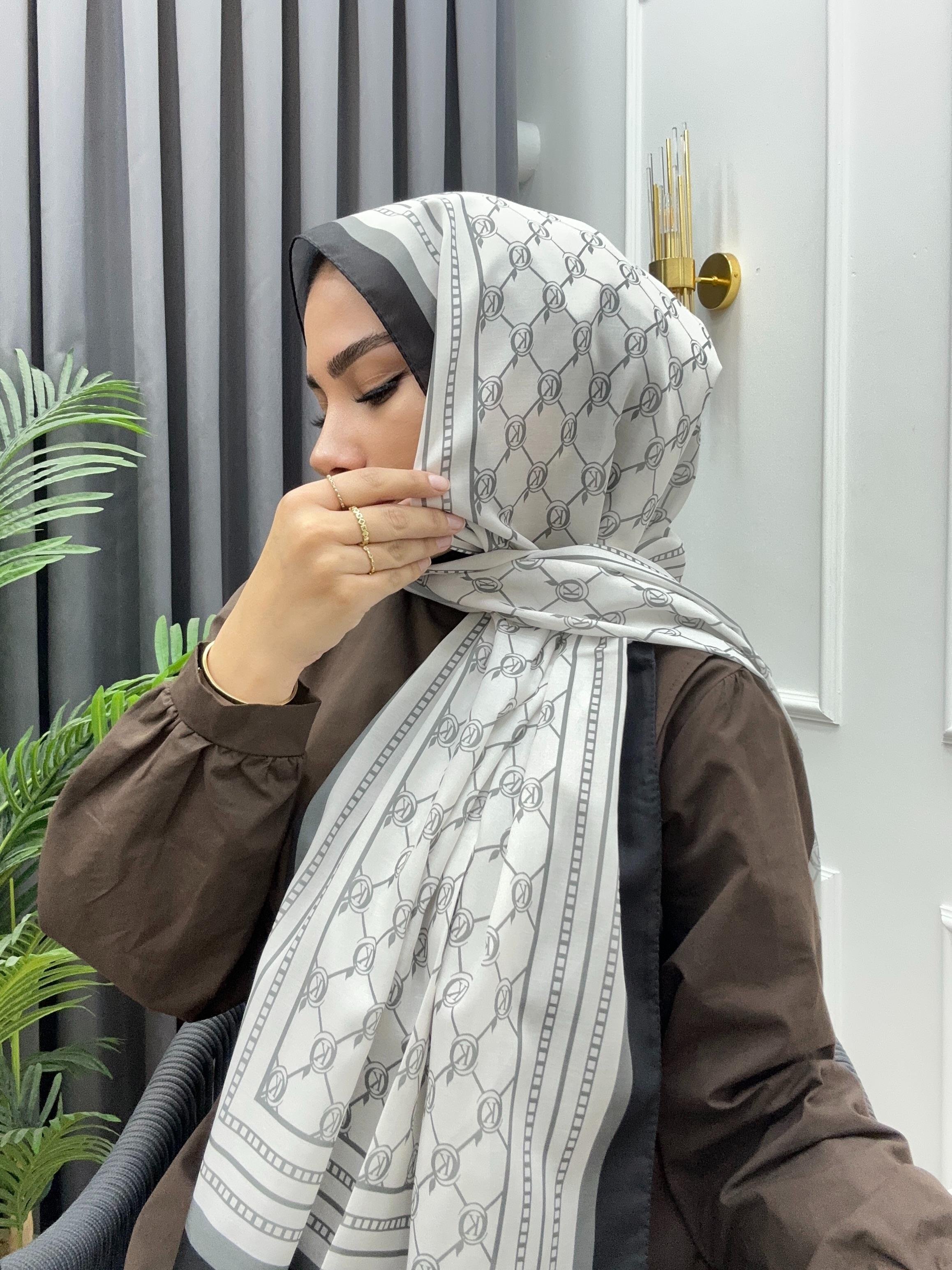 DİJİTAL BASKI ŞAL SİYAH