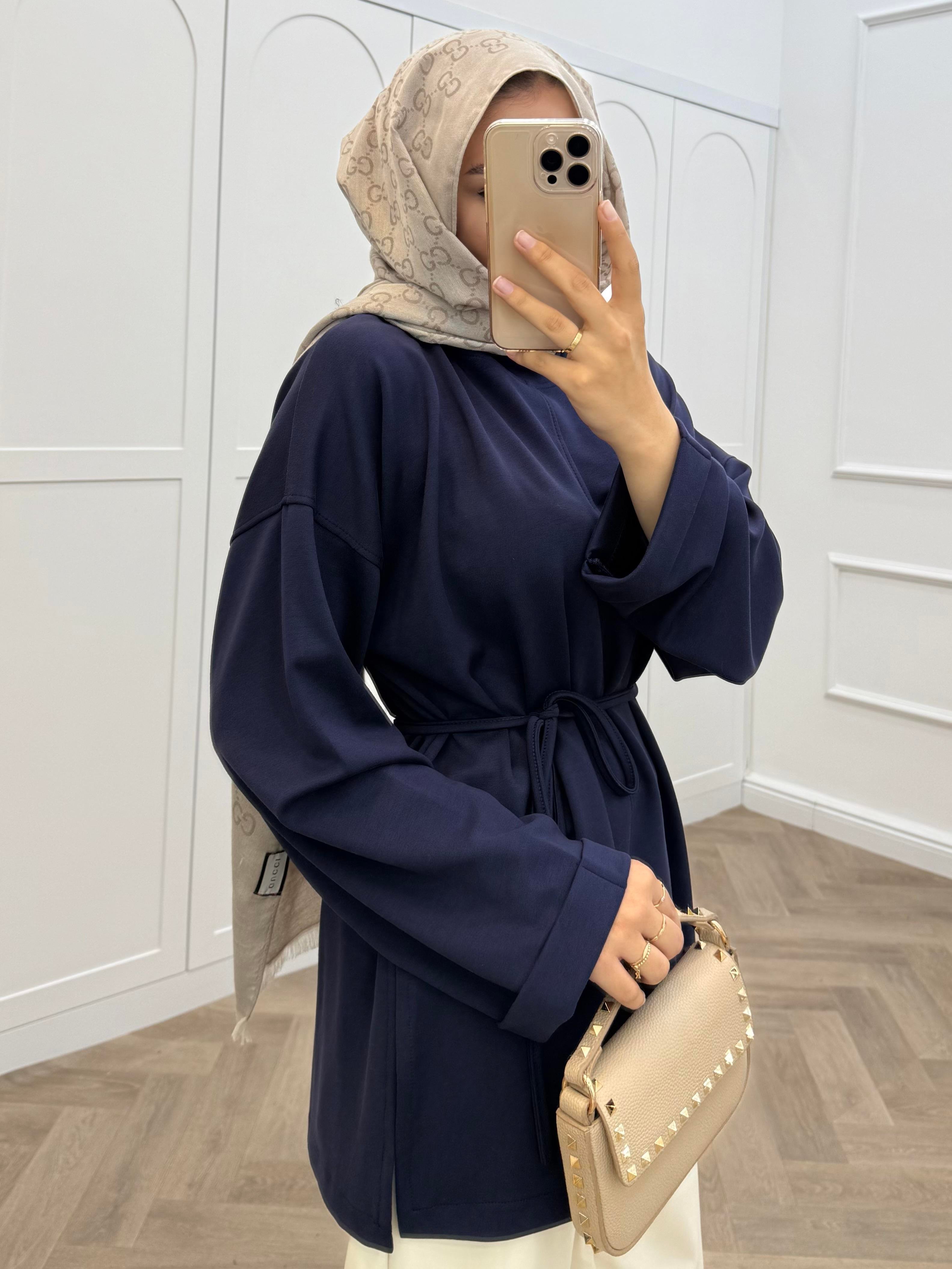 DUBLE KOL TUNİK LACİVERT