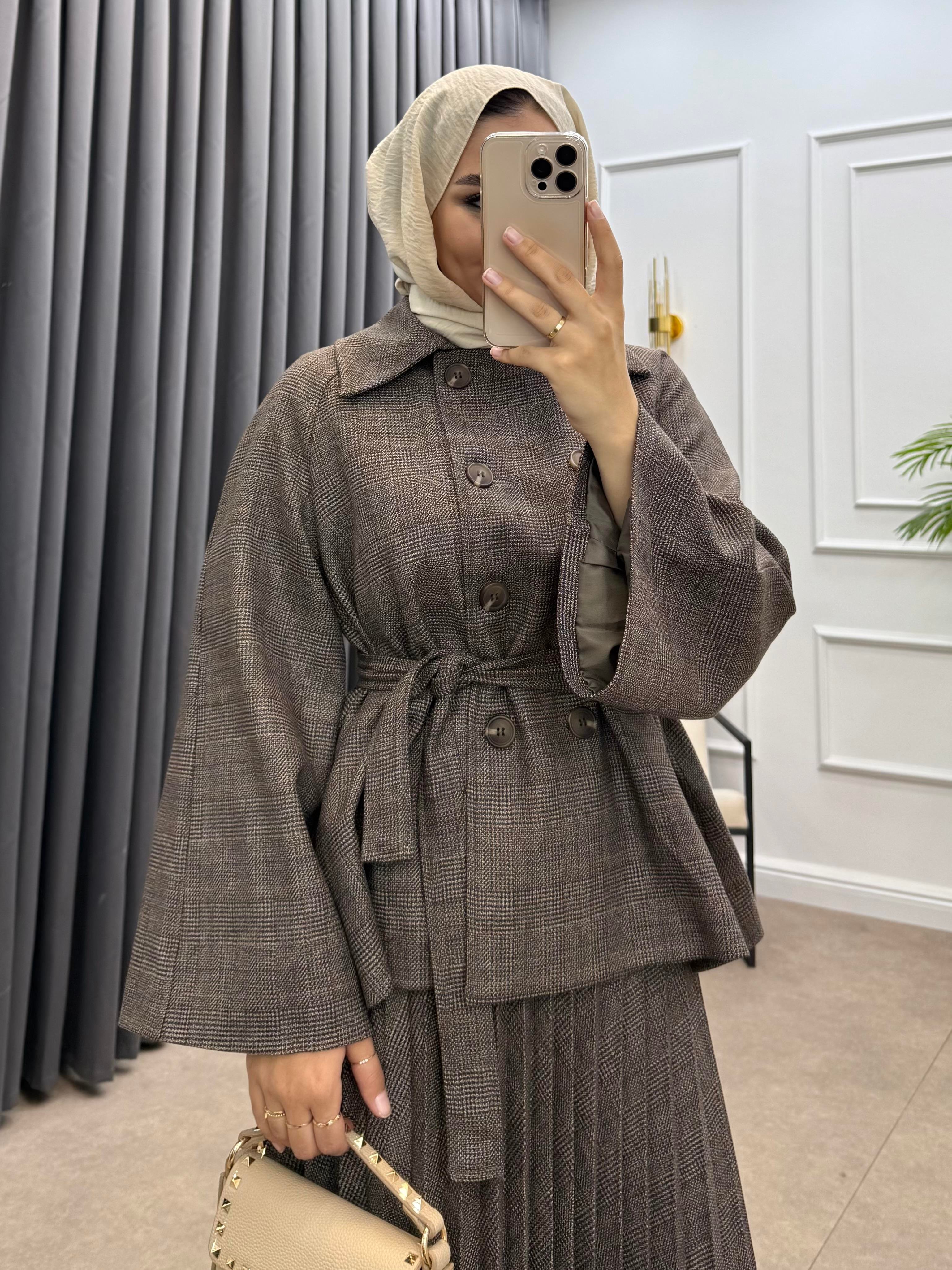 EKOSE CEKETLİ ETEKLİ TAKIM KAHVE