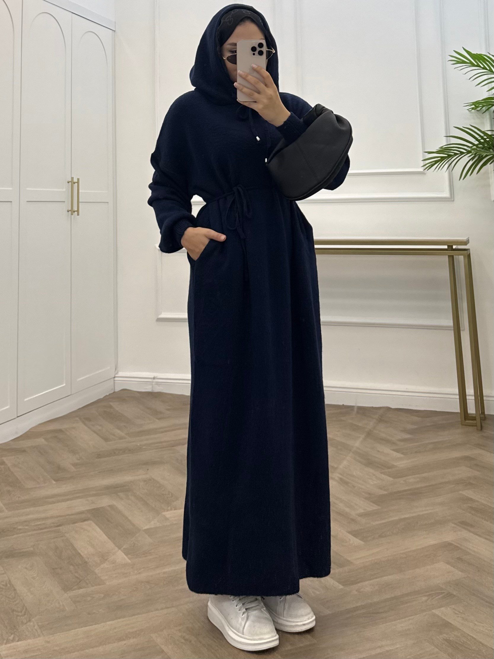 ELENİ YUMOŞ ELBİSE LACİVERT