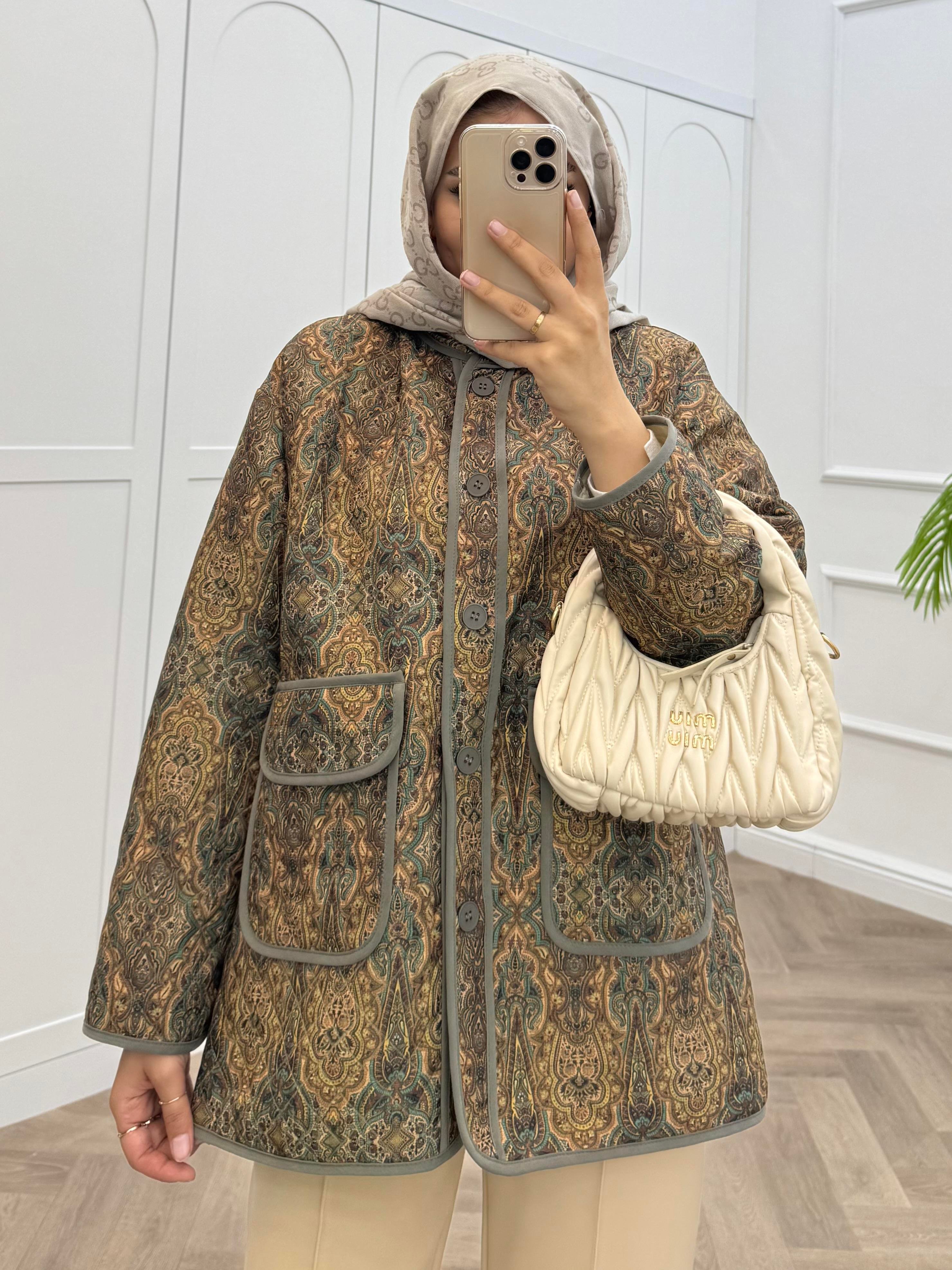 ETNİK DESEN CEKET HAKİ