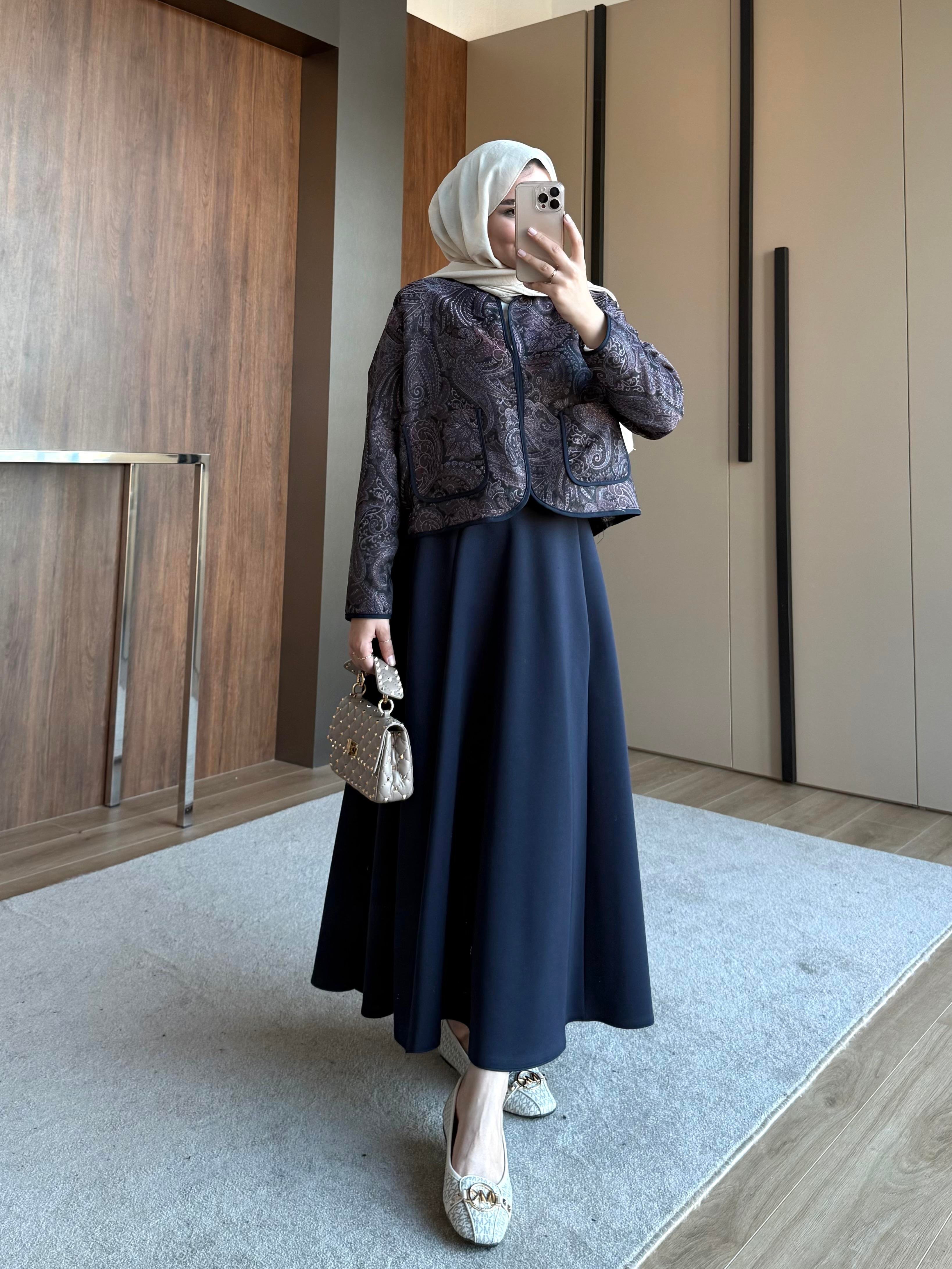 ETNİK DESEN CEKET MÜRDÜM