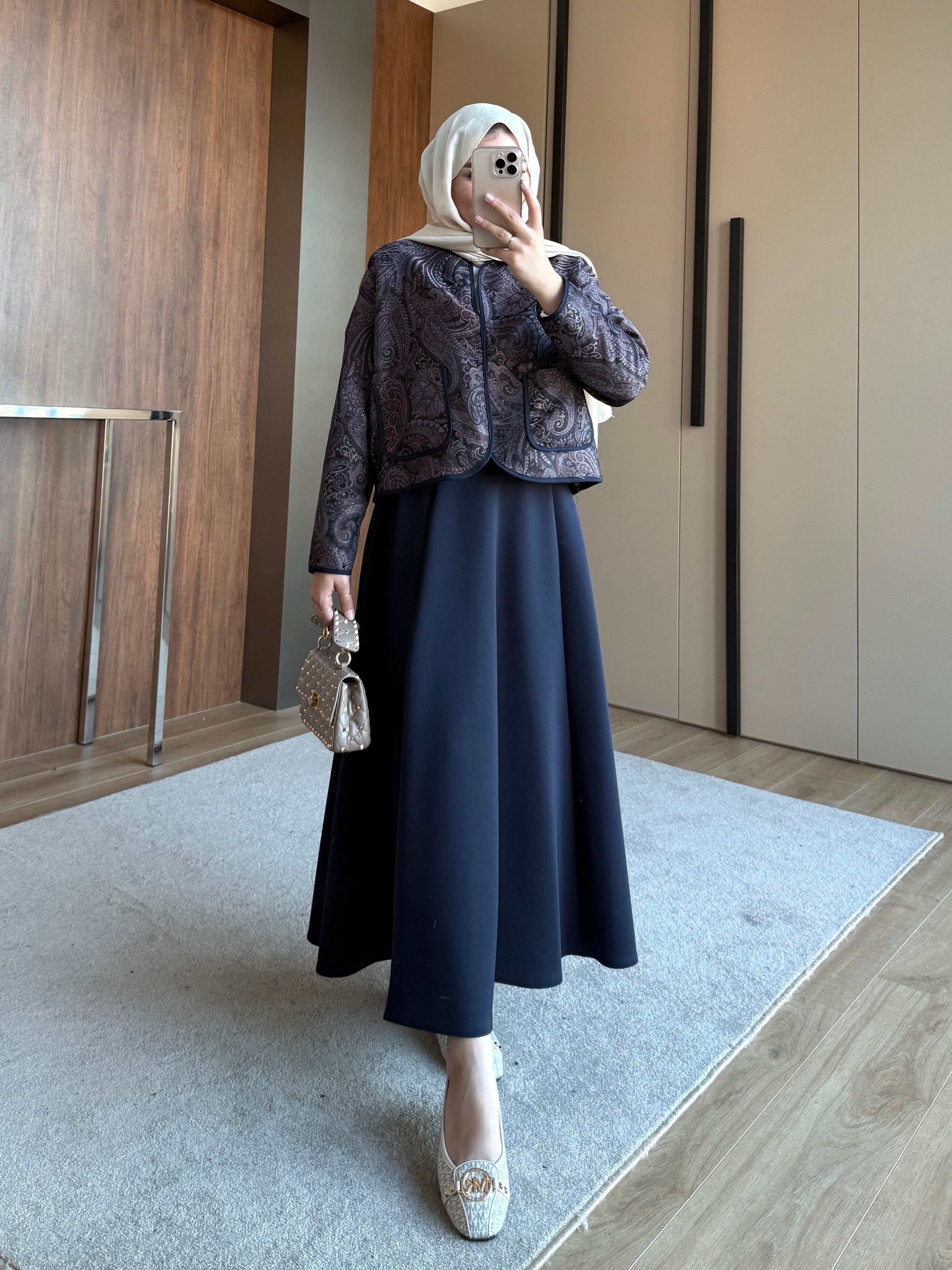 ETNİK DESEN CEKET MÜRDÜM