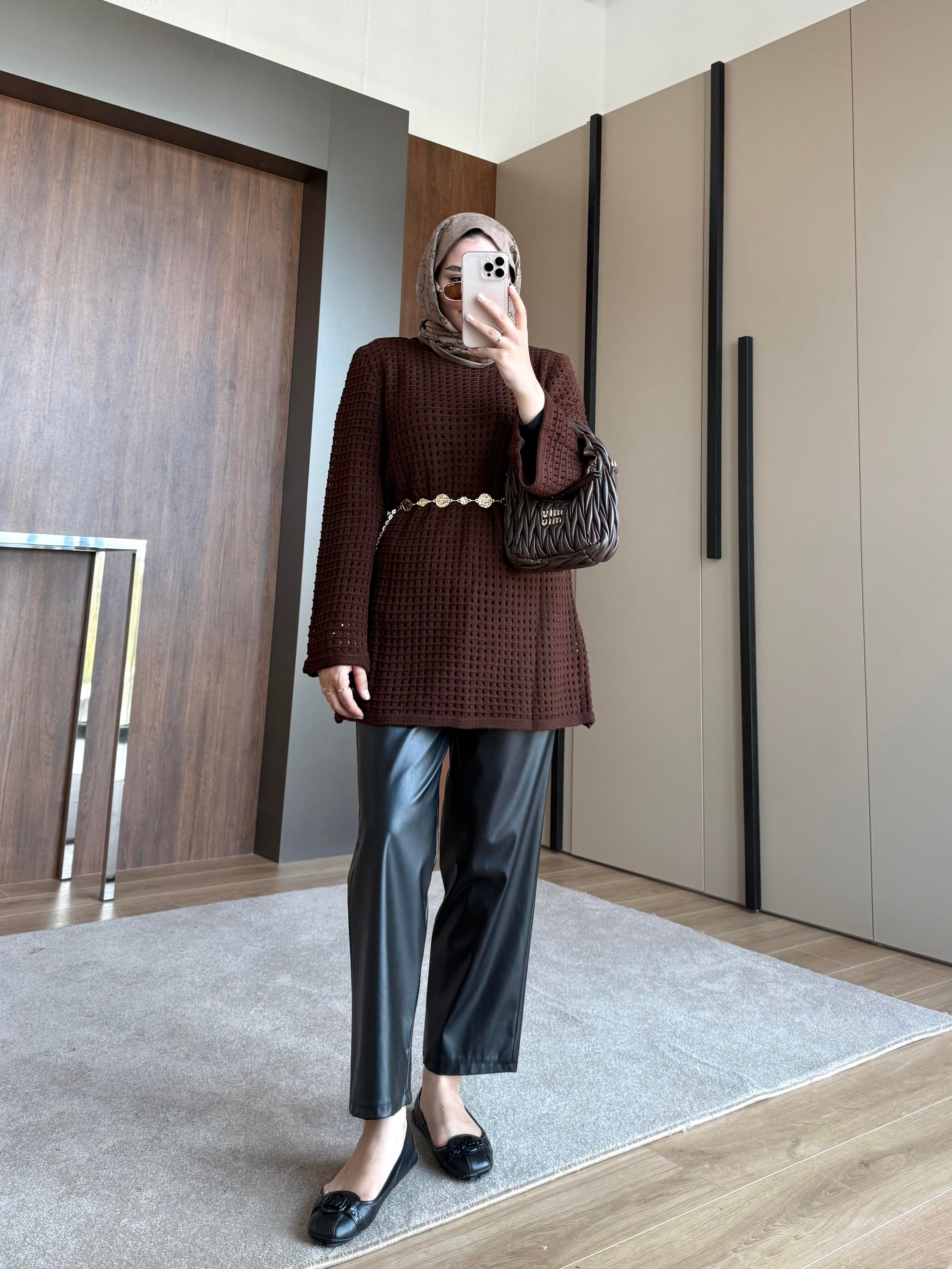 FİLELİ TUNİK KAHVE