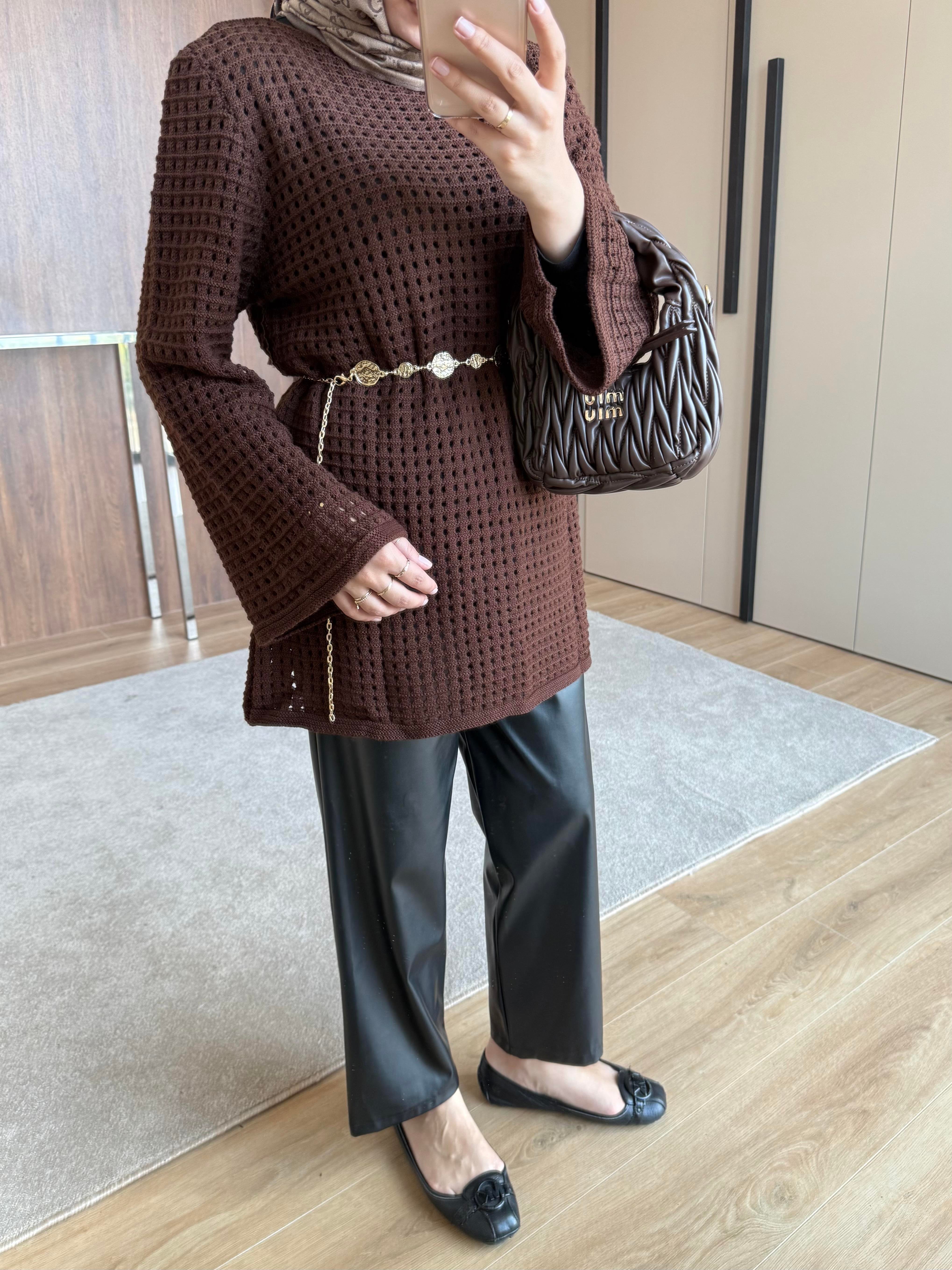 FİLELİ TUNİK KAHVE