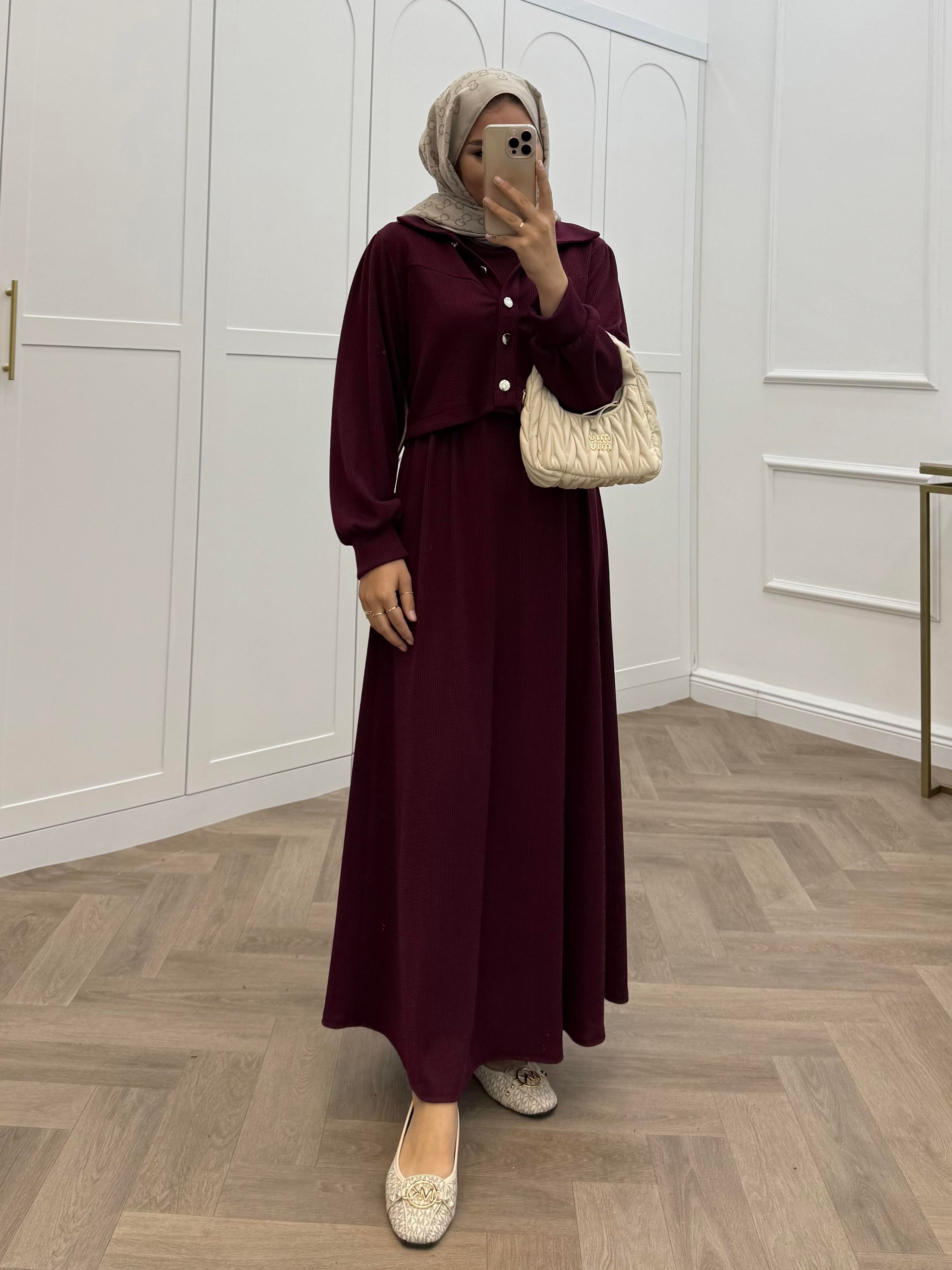 FİTİLLİ CEKETLİ TAKIM ELBİSE BORDO