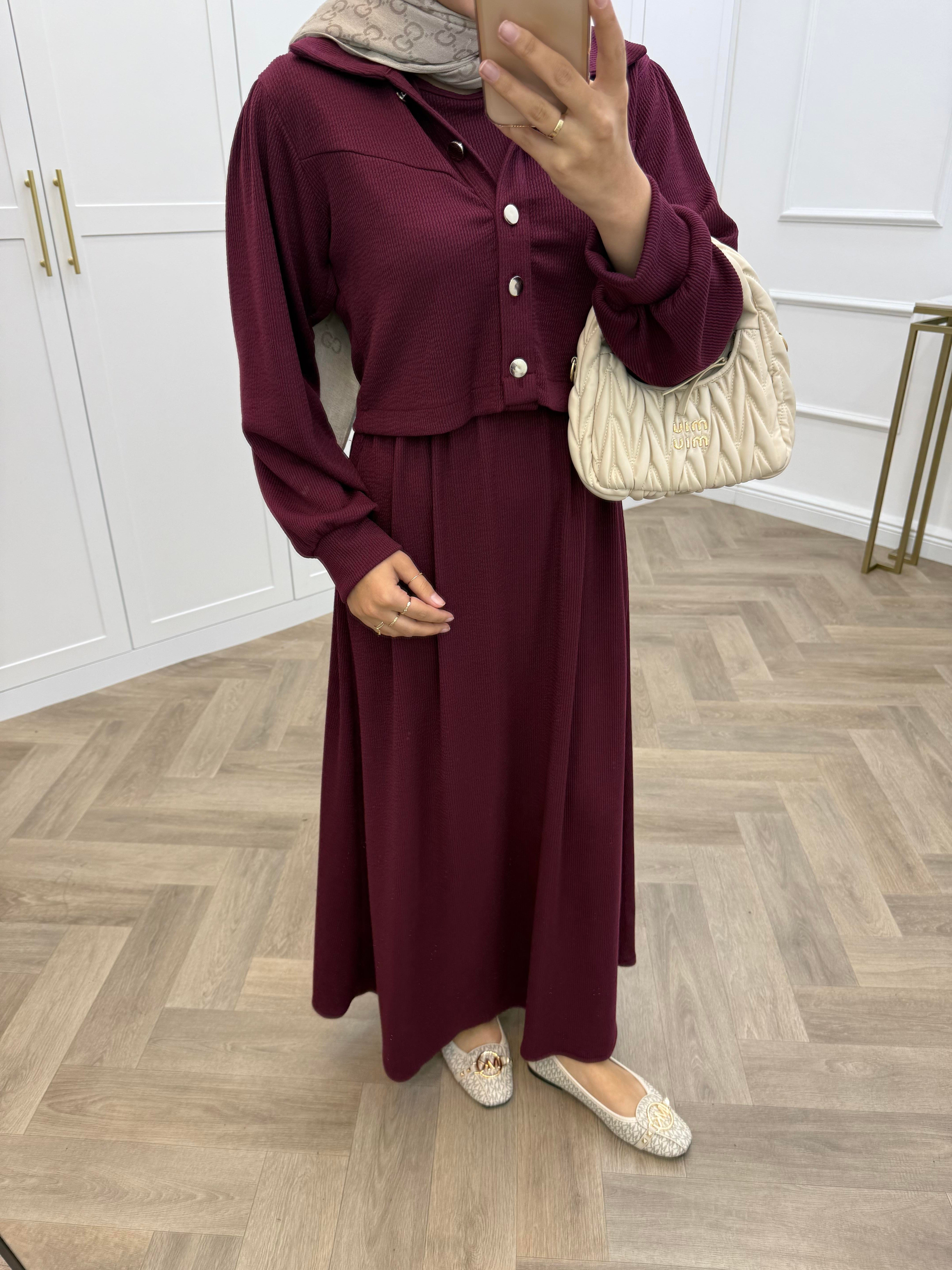 FİTİLLİ CEKETLİ TAKIM ELBİSE BORDO