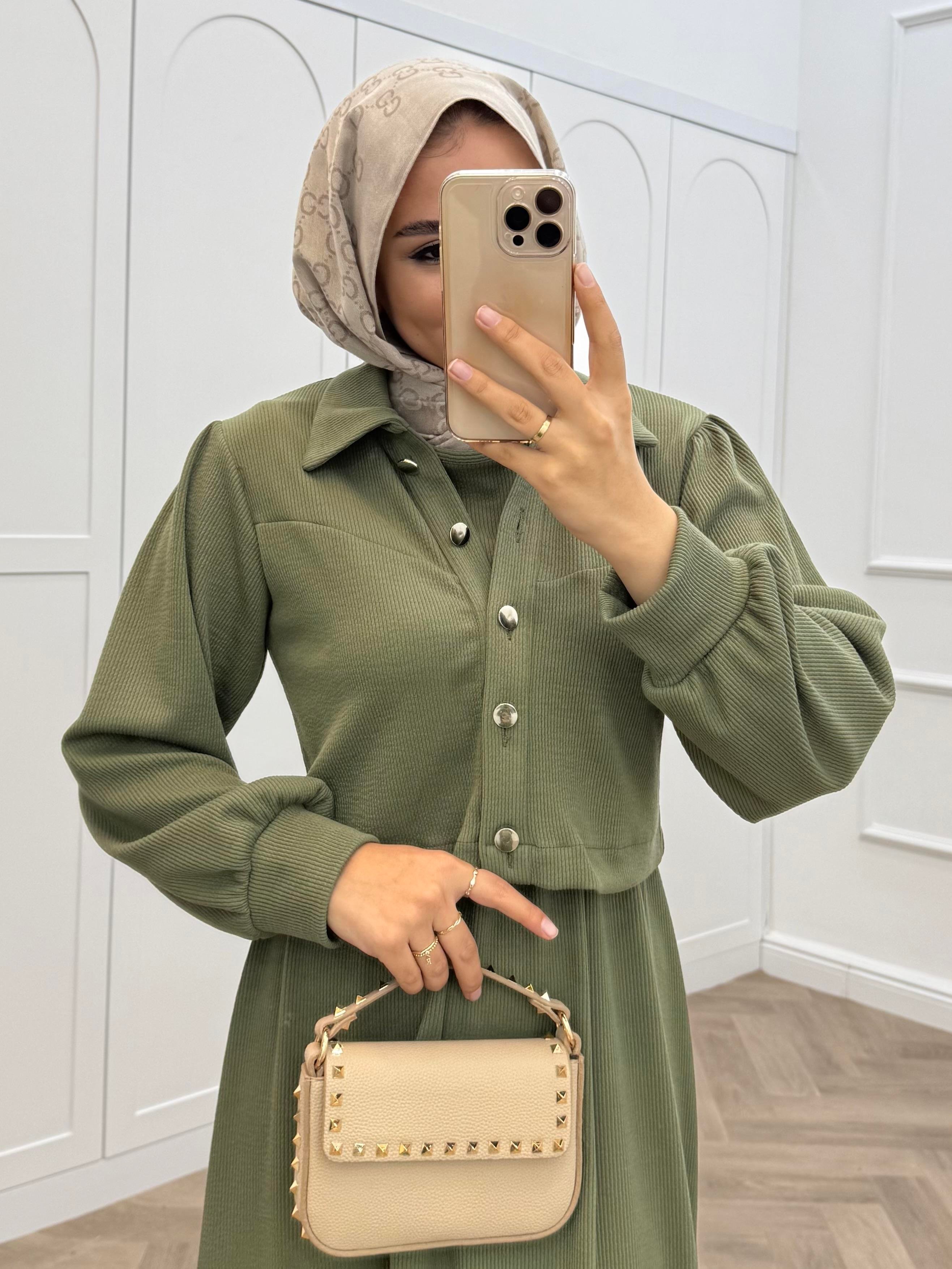 FİTİLLİ CEKETLİ TAKIM ELBİSE HAKİ